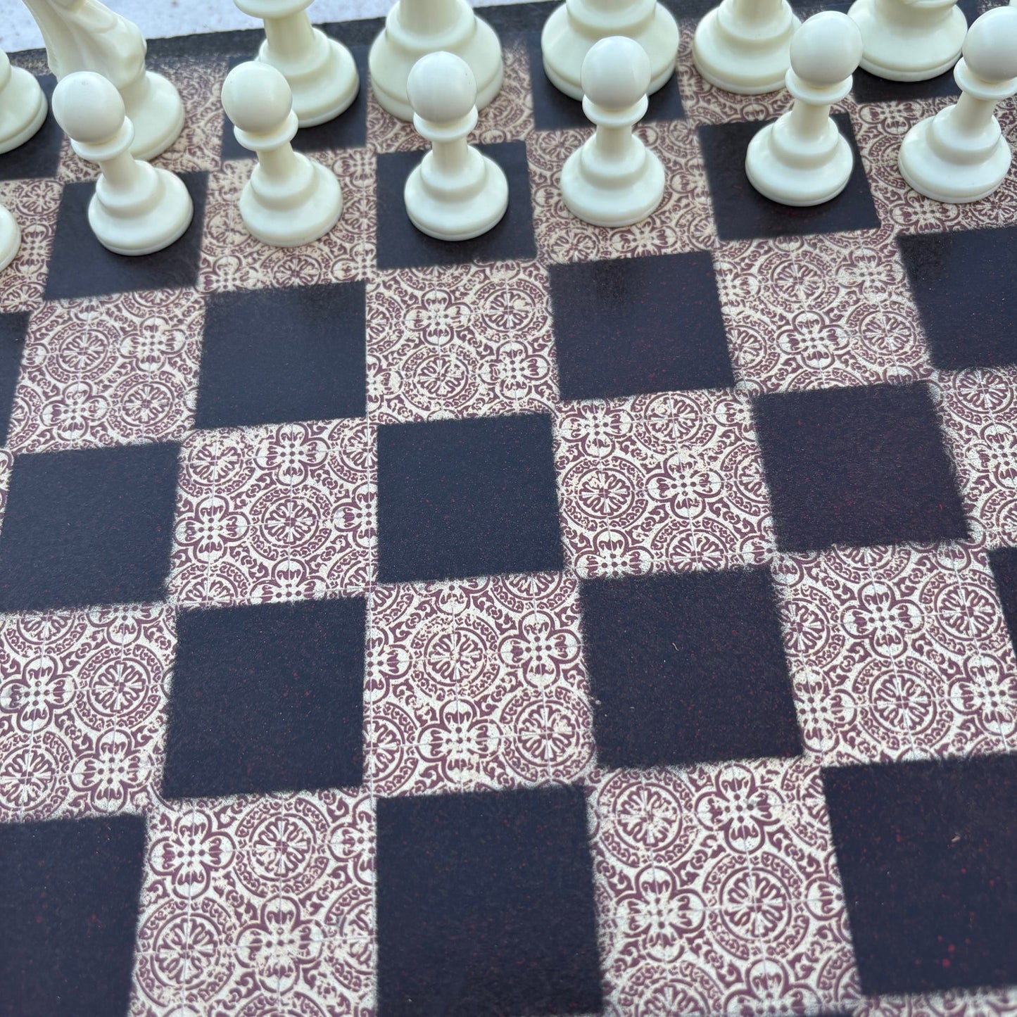 Vintage Brown - Scrapbook Chess Set