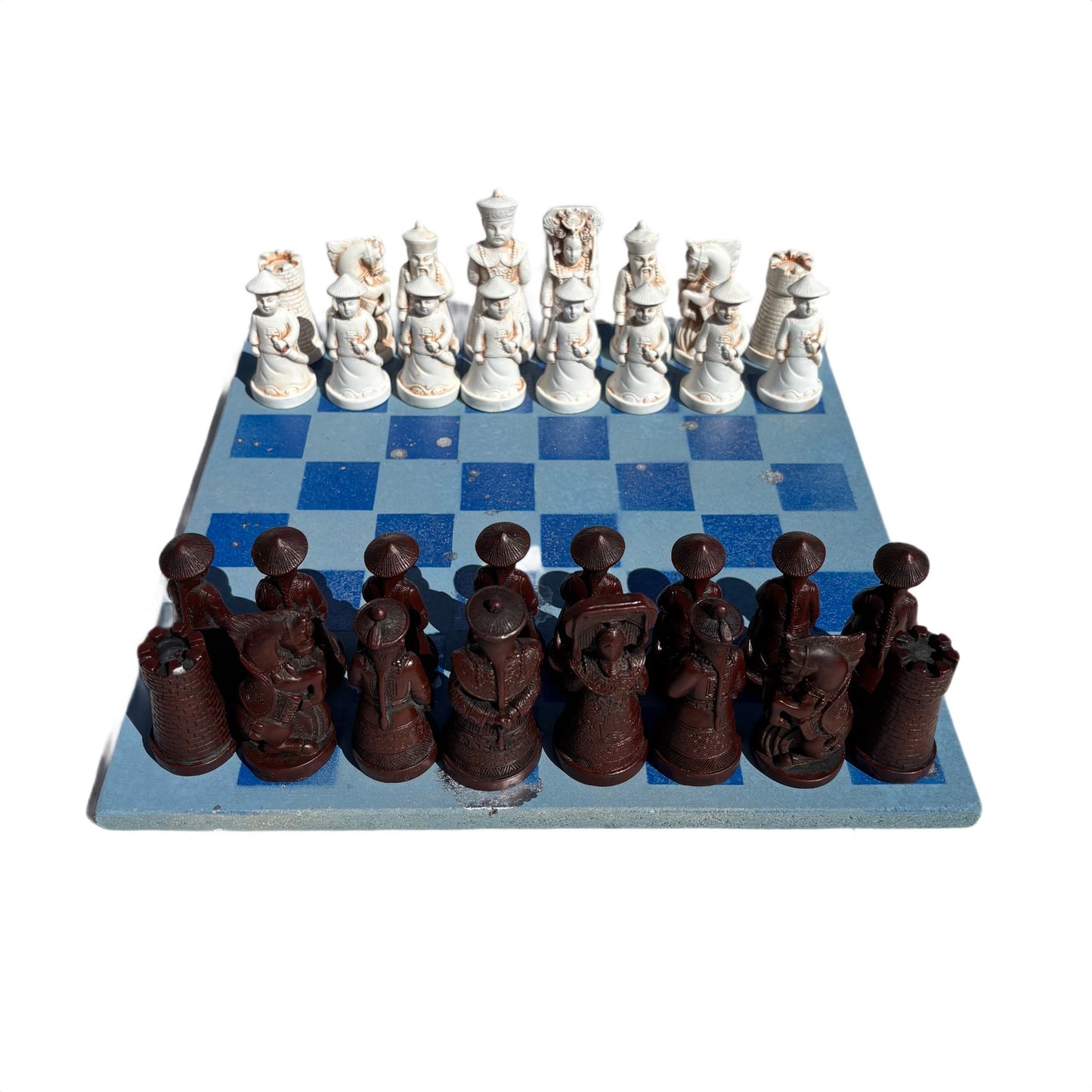 Simple Blue - Chinese Edition Chess Set