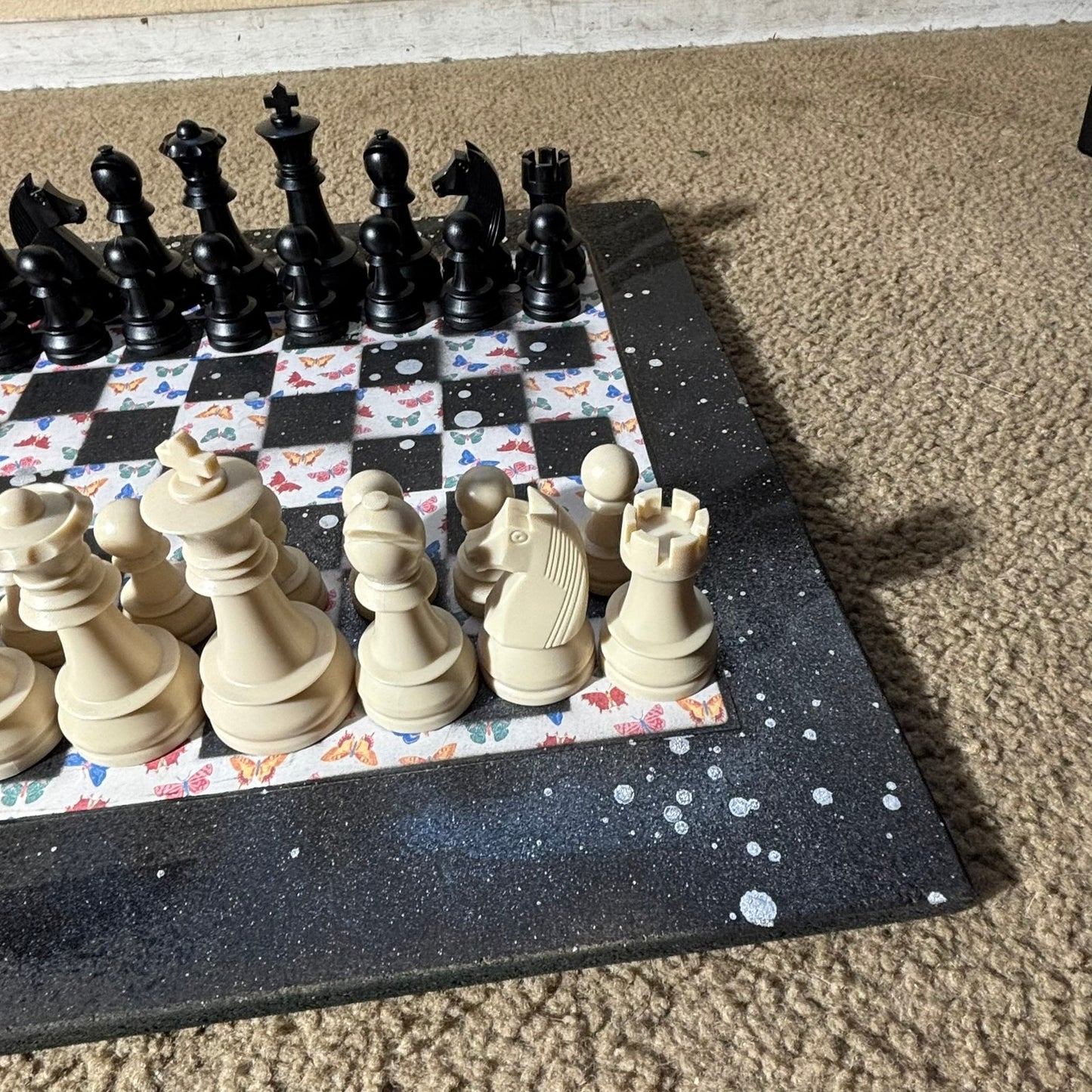 Simplistic Butterflies - Large Deluxe Chess Set