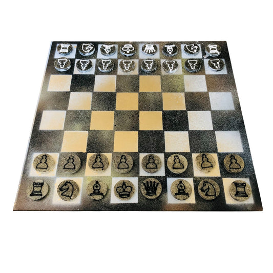 Golden Brown - Painted Chess Set