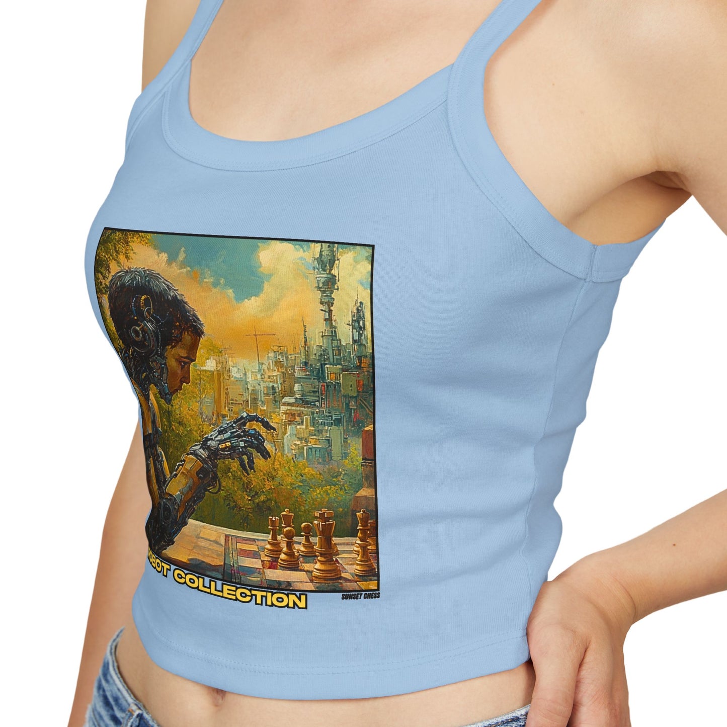 Robot Woman - Women's Sky Blue Tank Top