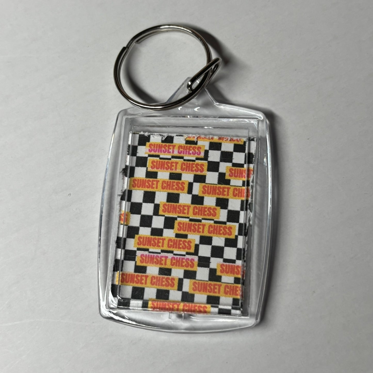 The Green Boot - Sunset Chess Photo Keychain