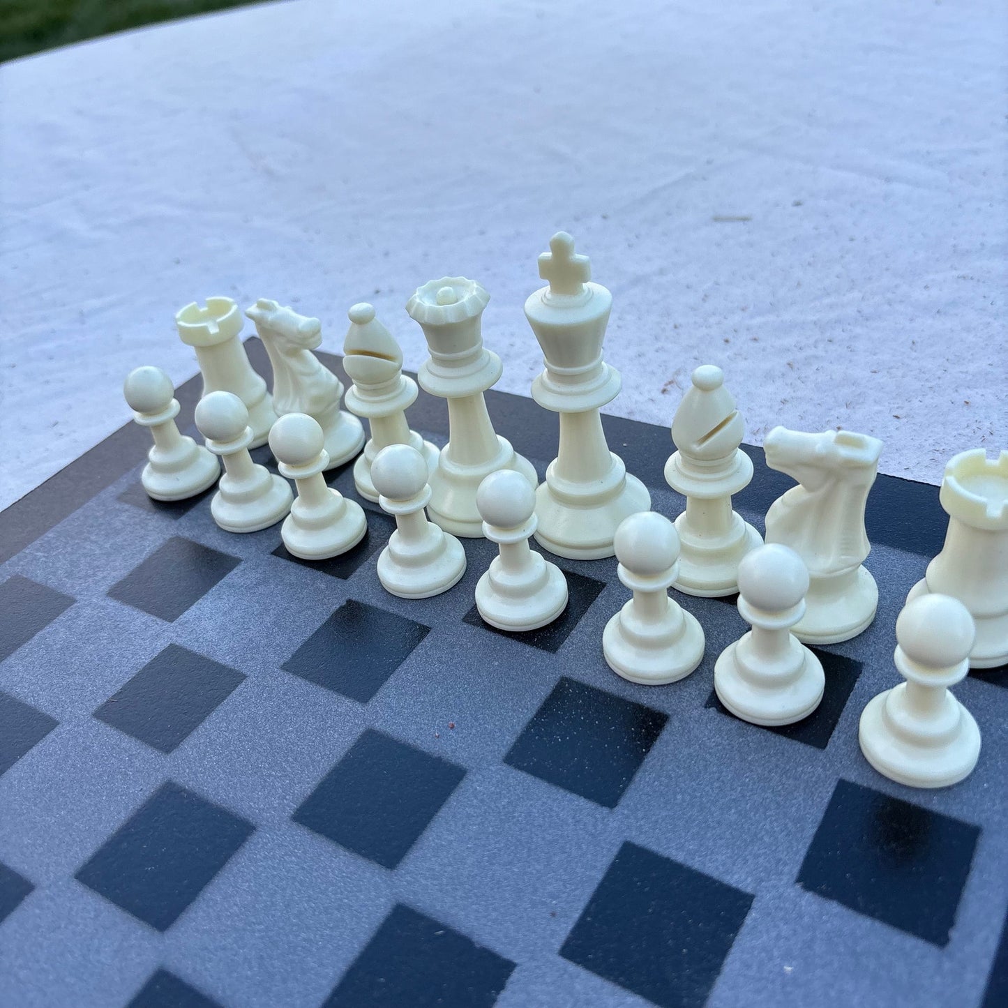 Gray & Black - Painted Chess Set