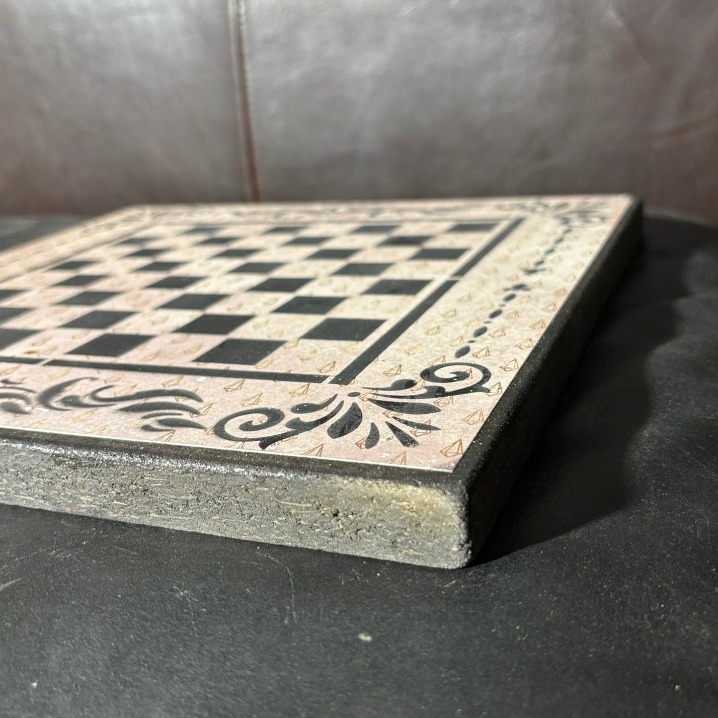 Cream Black - Scrapbook Chess Board