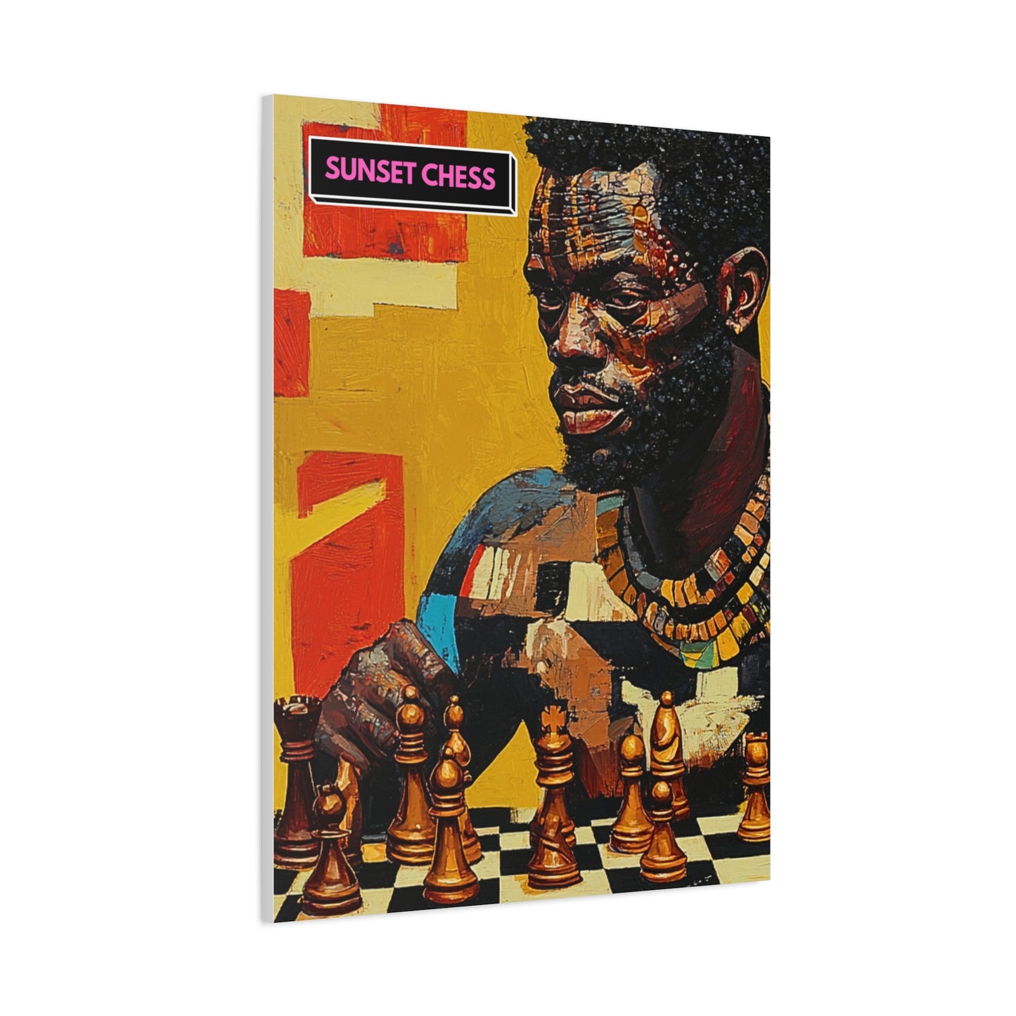 African King - Canvas Chess Print 30"x40"