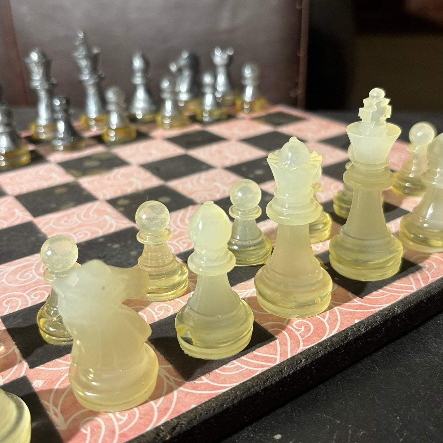 Peach Pink - Scrapbook Chess Set