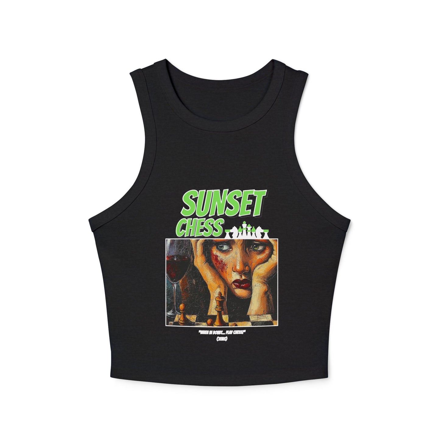 Temptations Of The Juice - Women's White Chess Tank Top