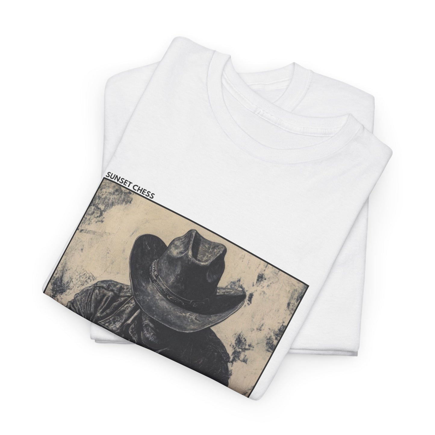 Run it Back Cowboy - White Chess T Shirt