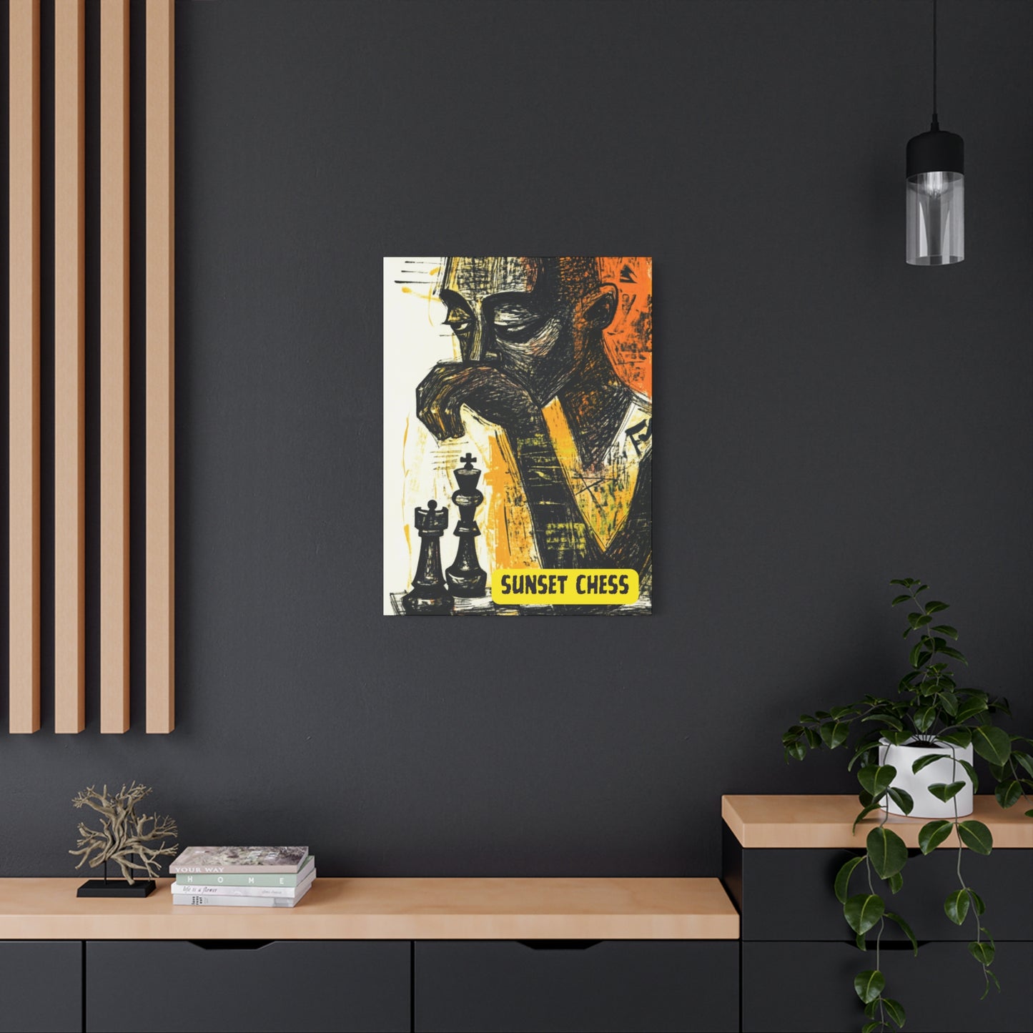 Bored With The Game - Canvas Chess Print 24"x32"