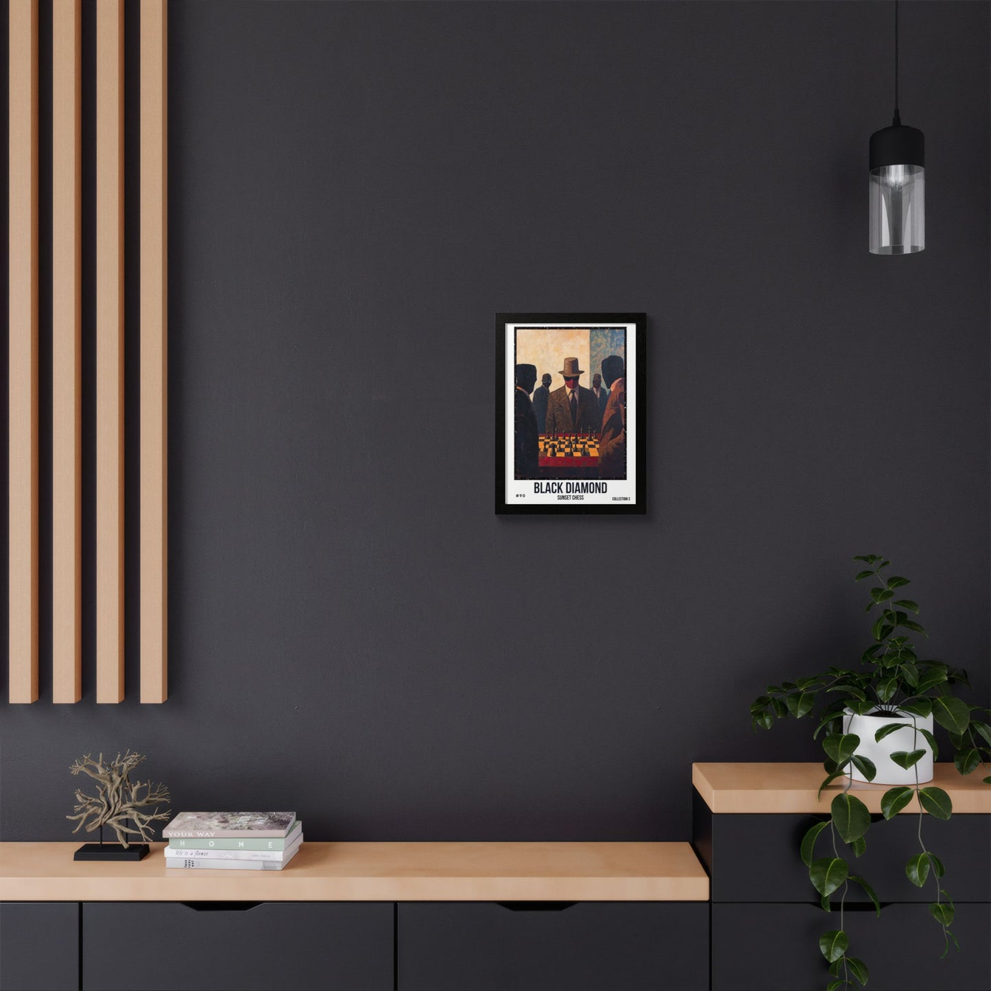 Black Diamond - Collection 3 Card #90 - Sunset Card Poster Framed 12"x16"