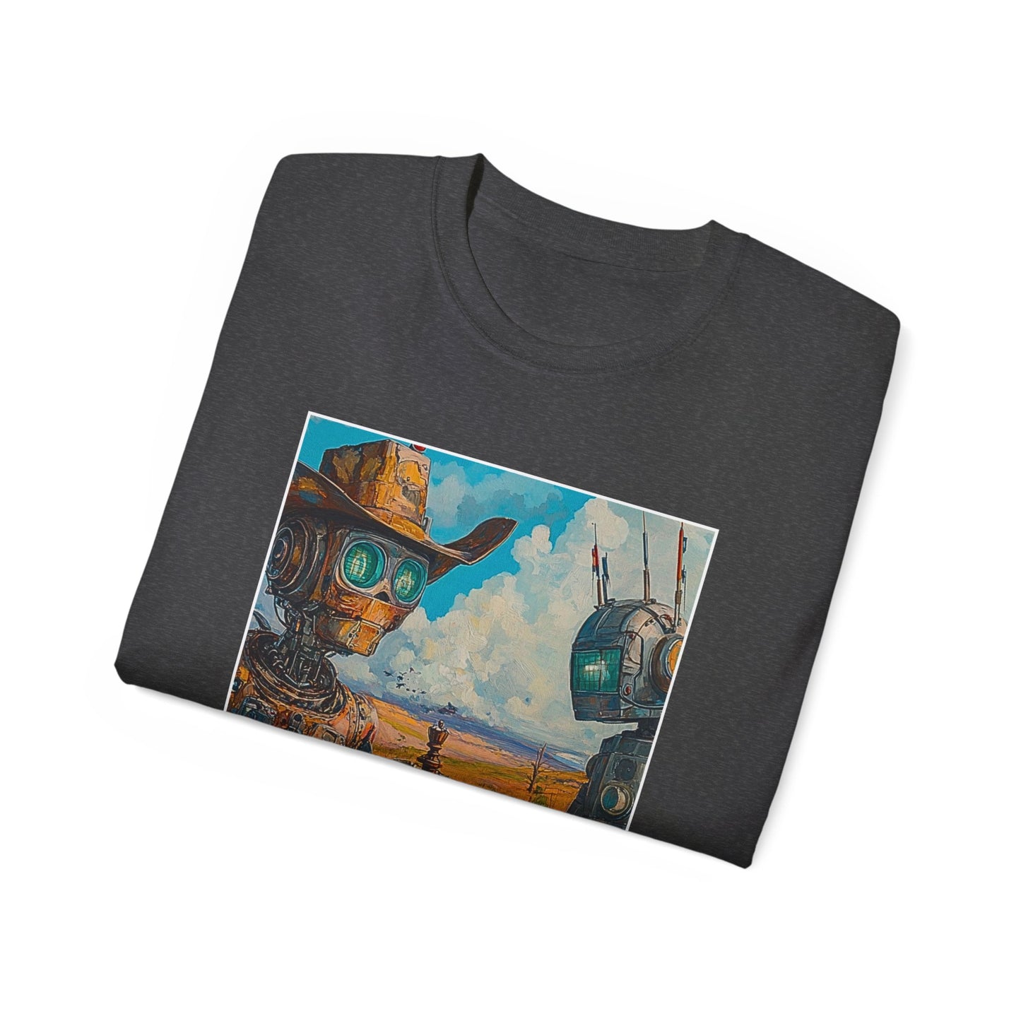 Cowboy Robots - Black Chess T Shirt