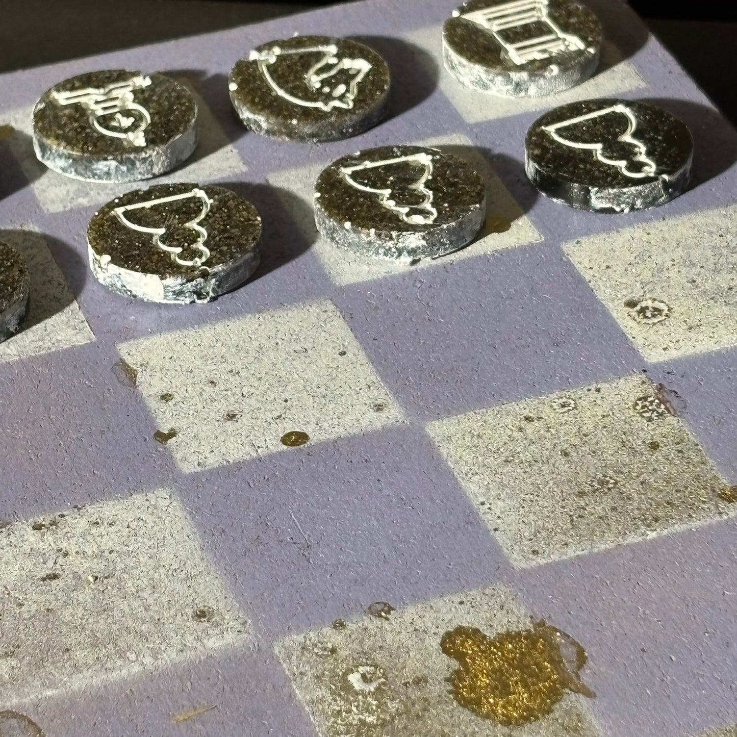 Simple Purple - Painted Chess Set