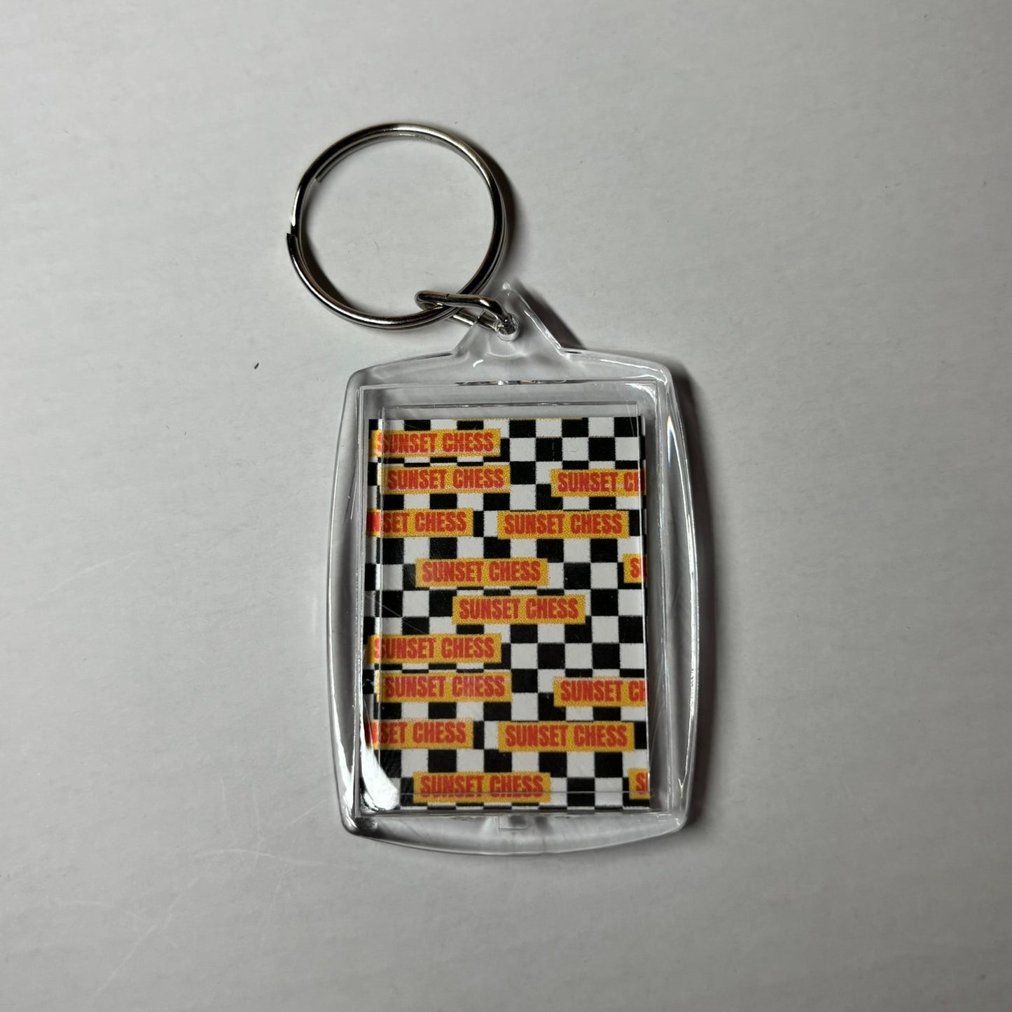 Hall Of Lies - Sunset Chess Photo Keychain