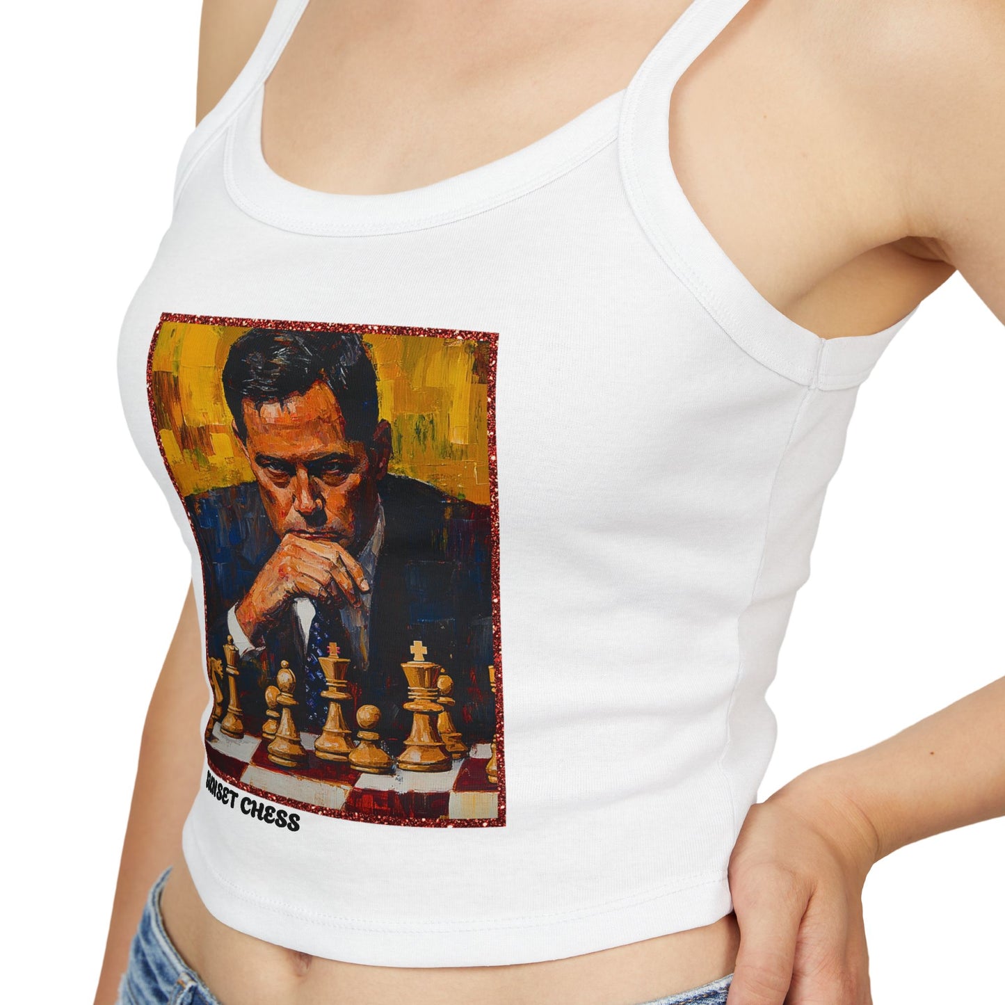 Copy Mr. Chess Man - Women's White Tank Top