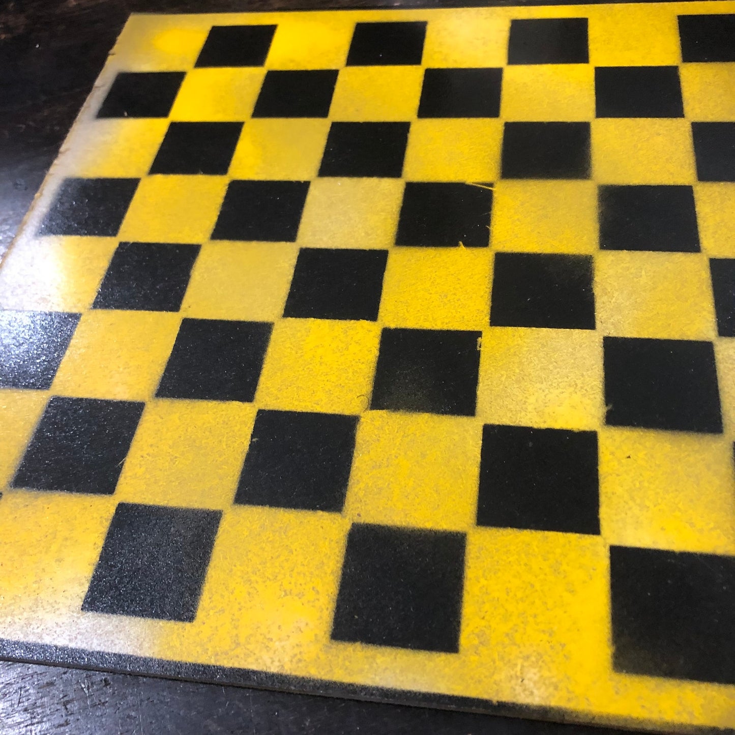 Yellow & Black - Painted Chess Set