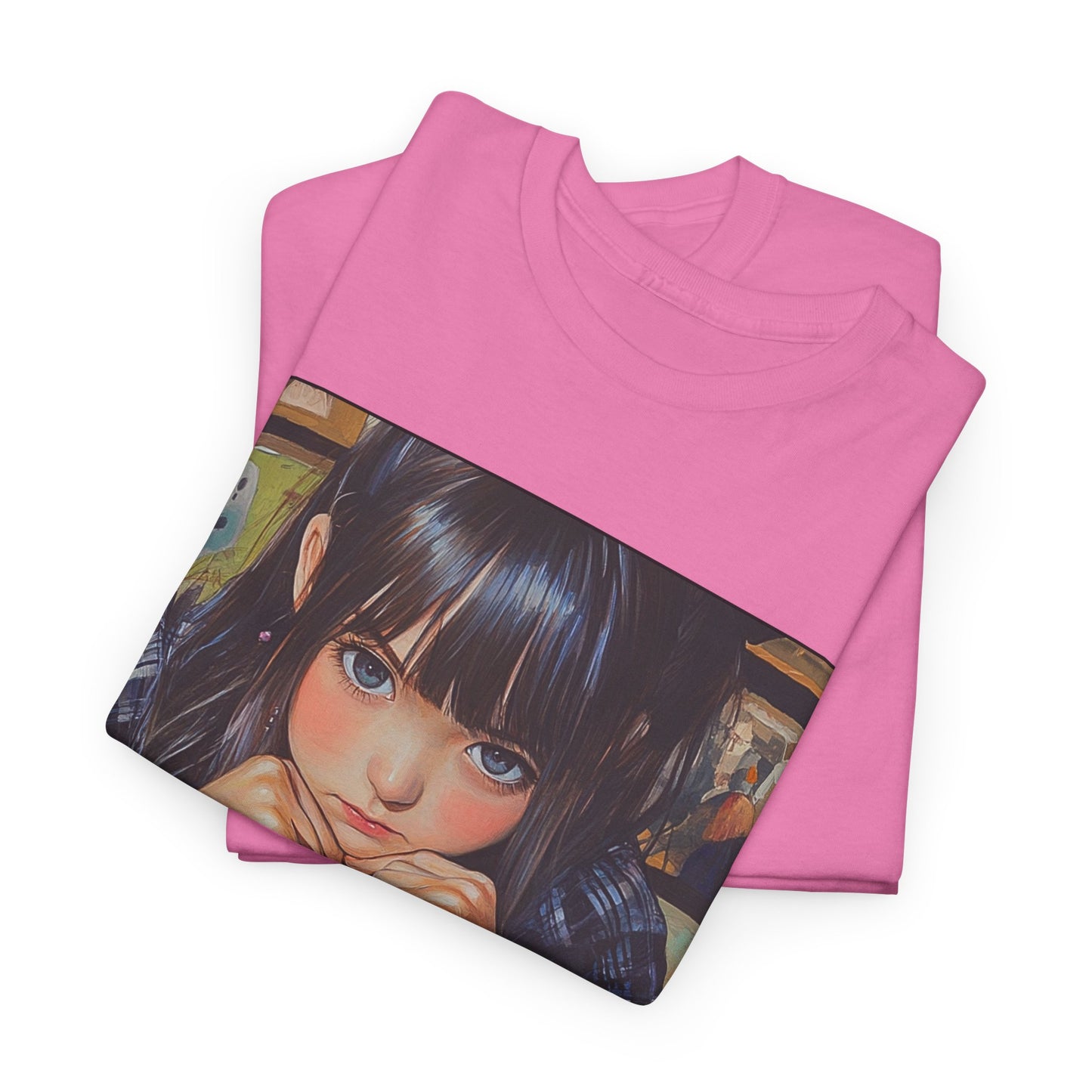 Sunset Chess Anime Girl - Pink Chess T Shirt