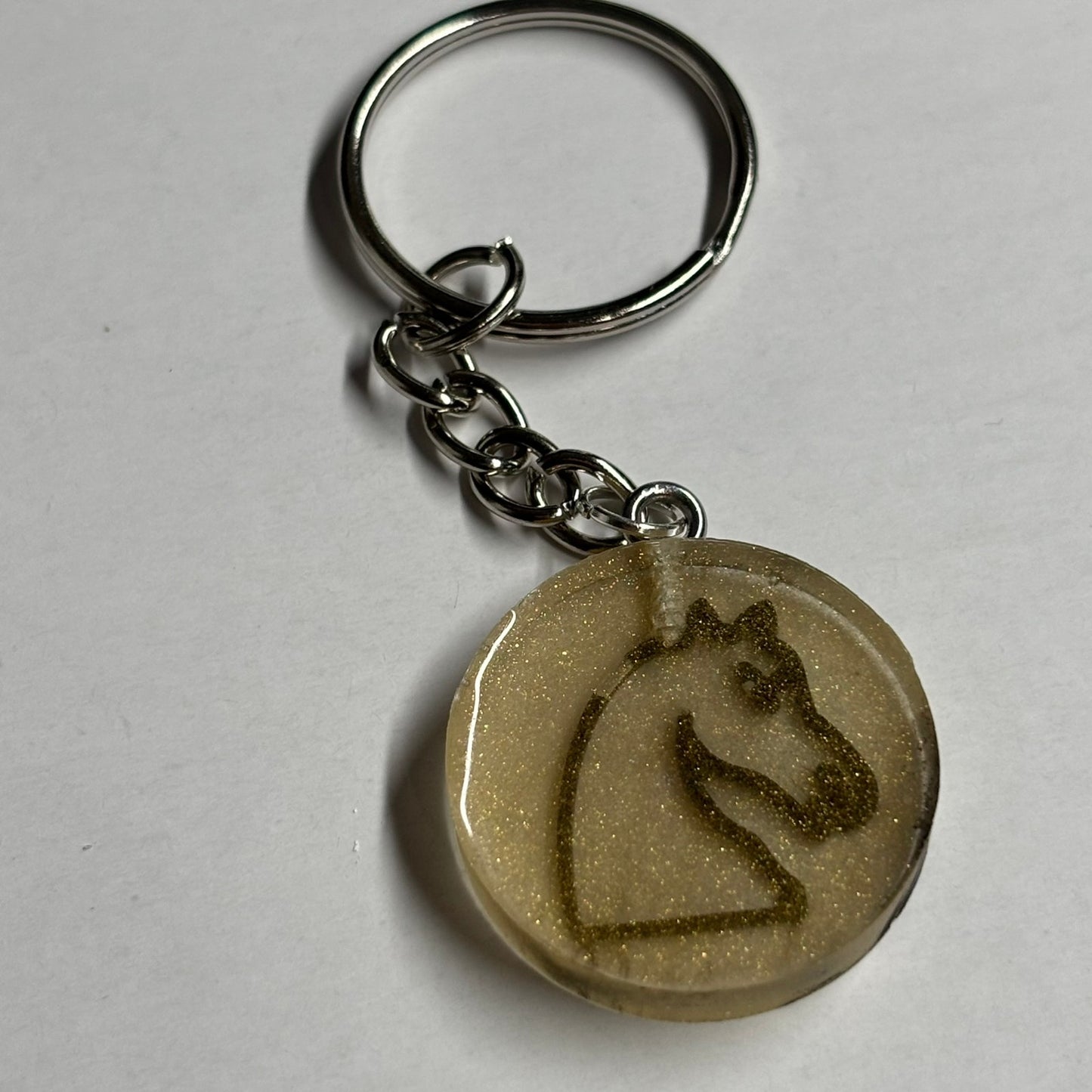 Champagne Yellow Knight - Handmade Resin Keychain