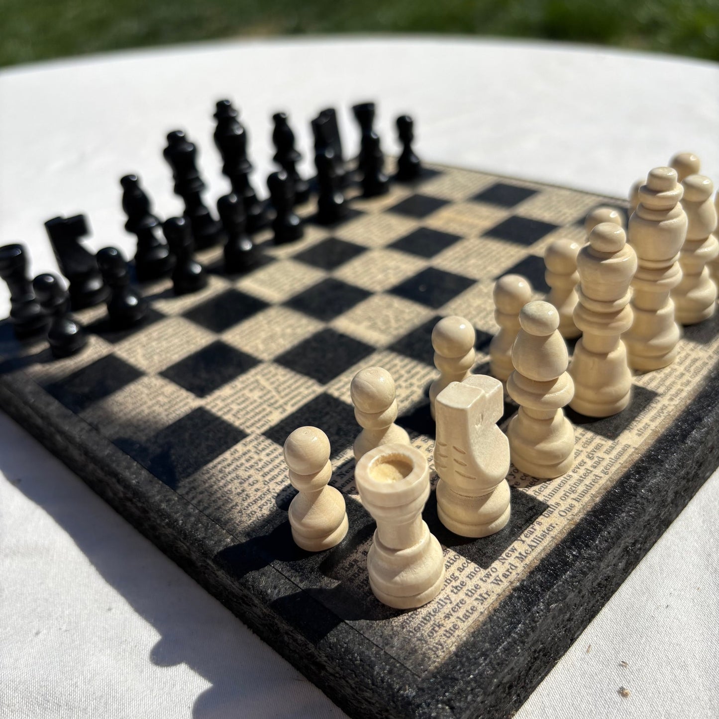 Vintage Words - Scrapbook Chess Set