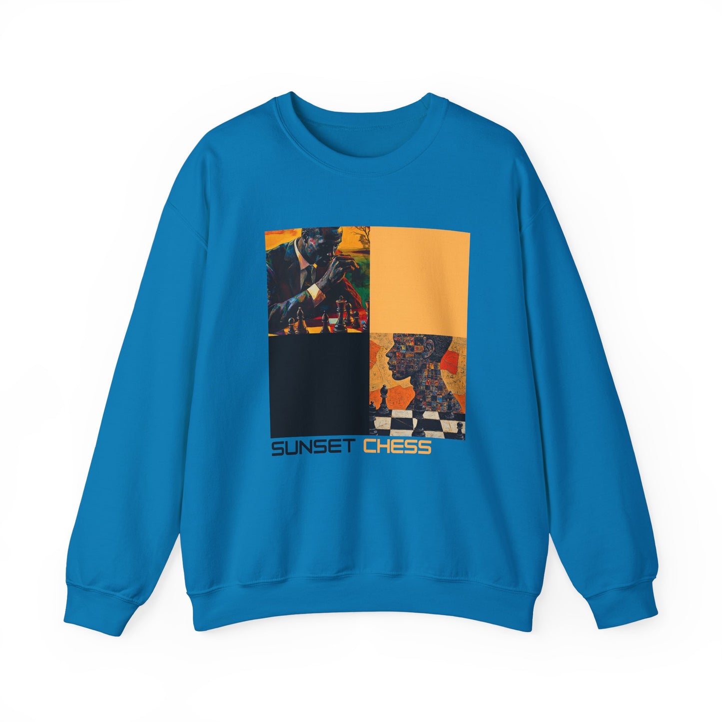 Yellow Dice - Sapphire Blue Crewneck Sweater