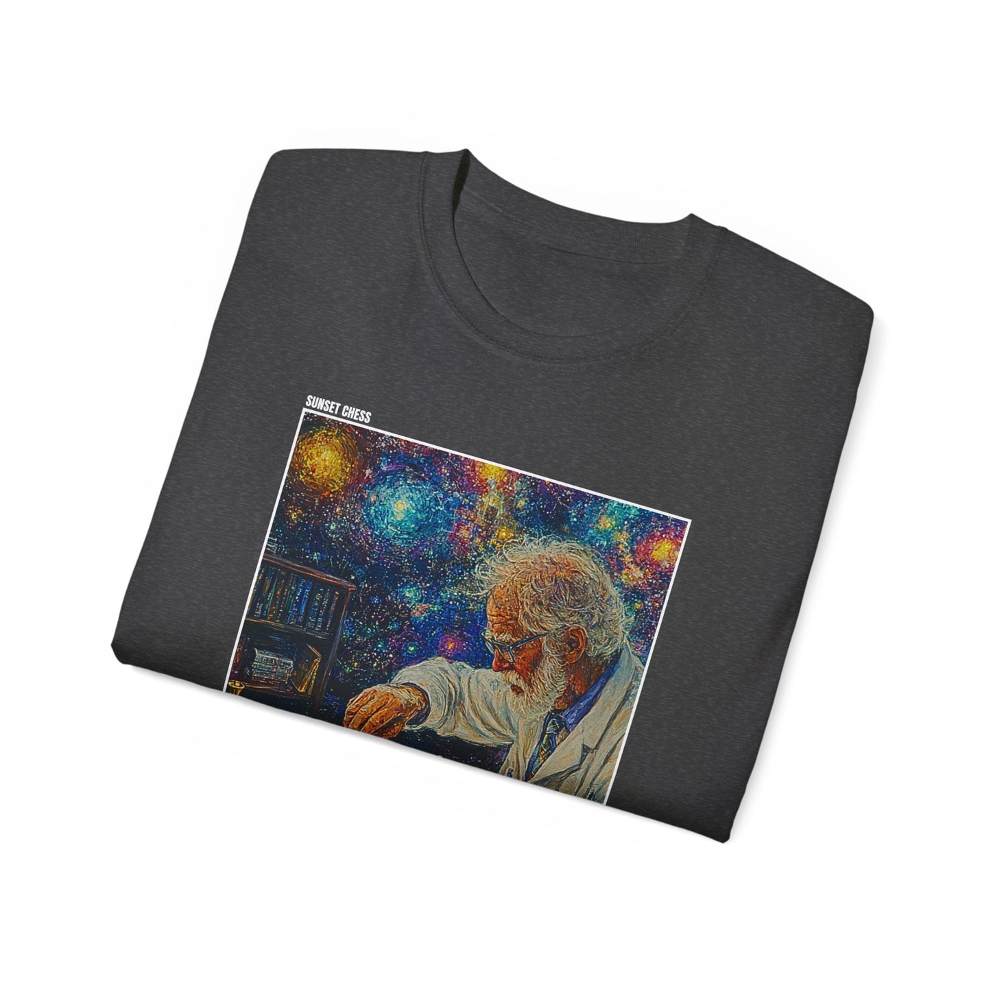 Old Scientist - Black Chess T Shirt