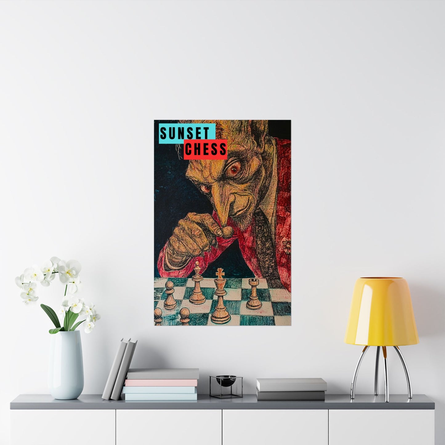 Vampire Plays Chess - Matte Vertical Poster 24"x36"
