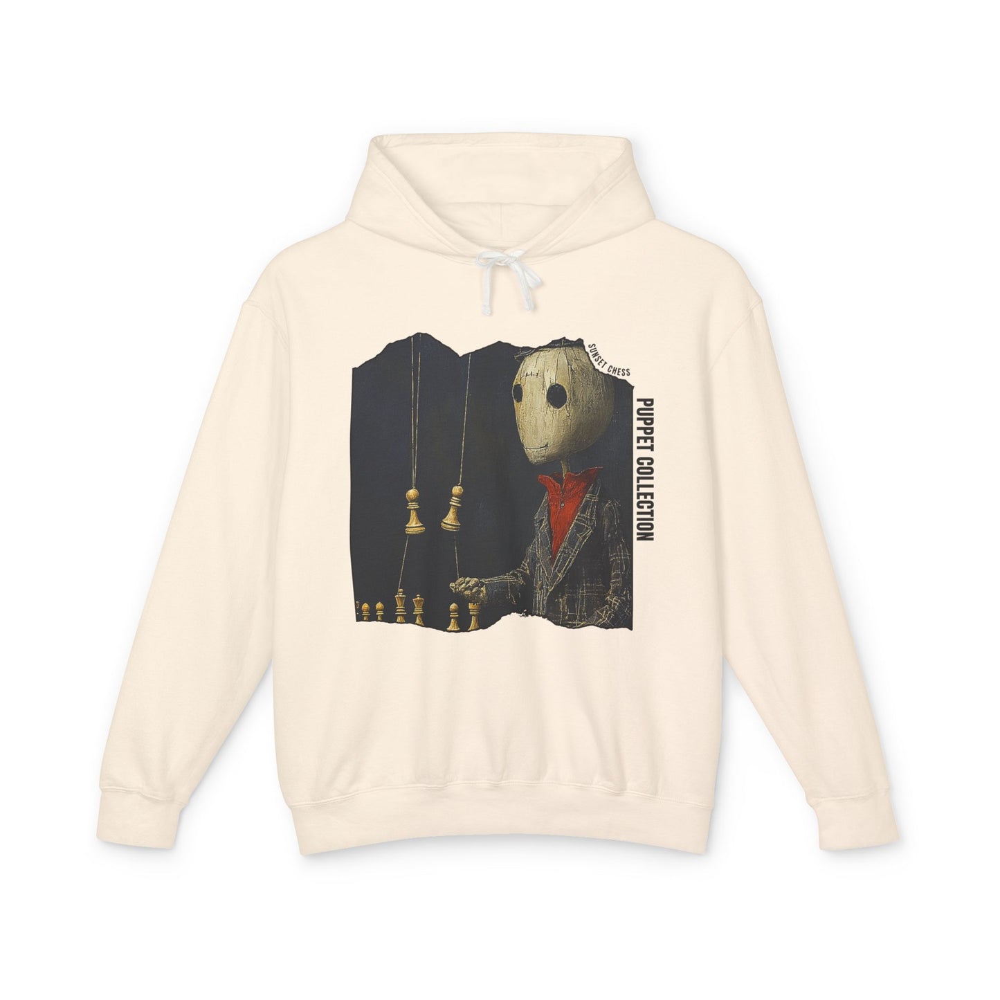 Two Pawns & Puppet - Ivory Chess Hoodie