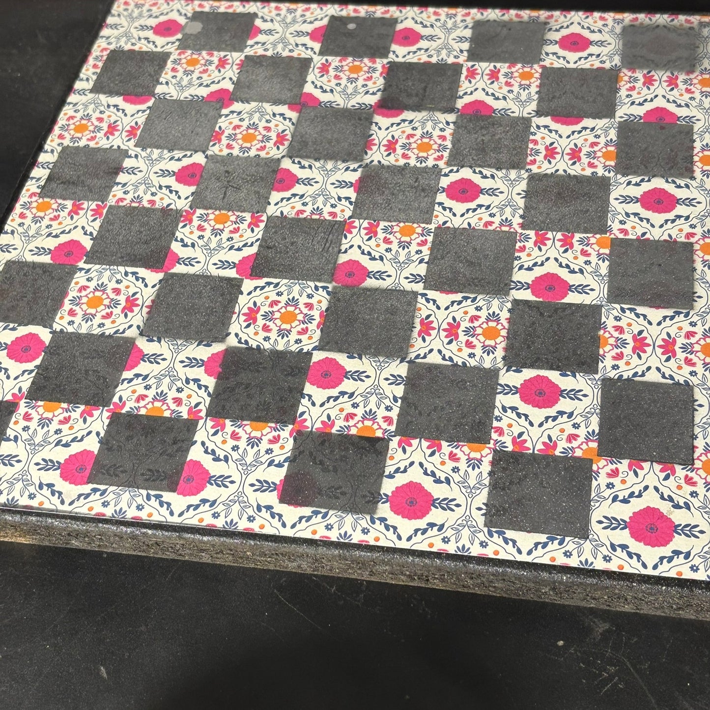 Vibrant Pattern - Scrapbook Chess Board