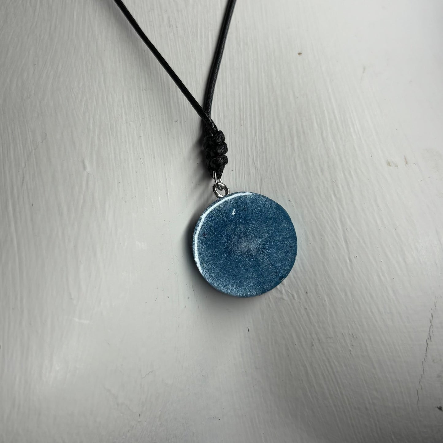 Blue & Pink King - Handmade Resin Chess Necklace