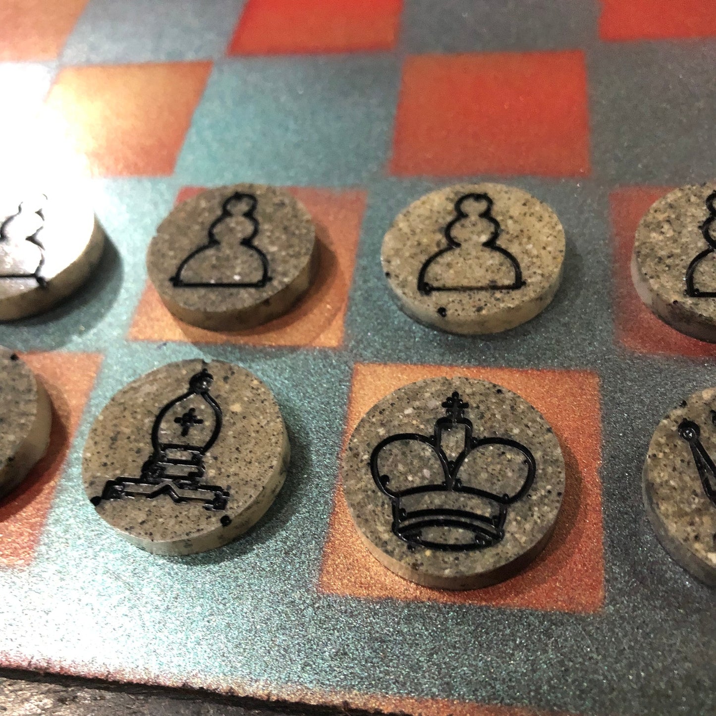 Fire Furnace - Painted Chess Set