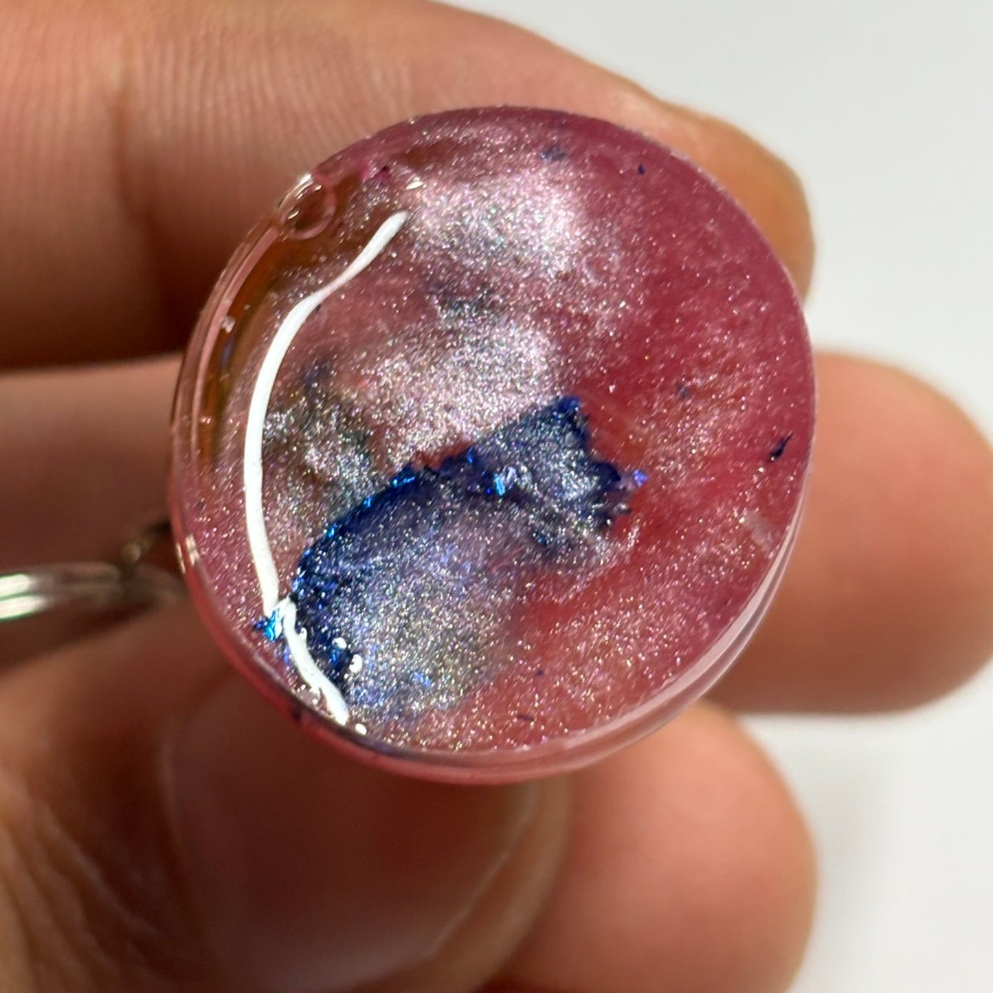 Beach Pink Rook - Handmade Resin Keychain