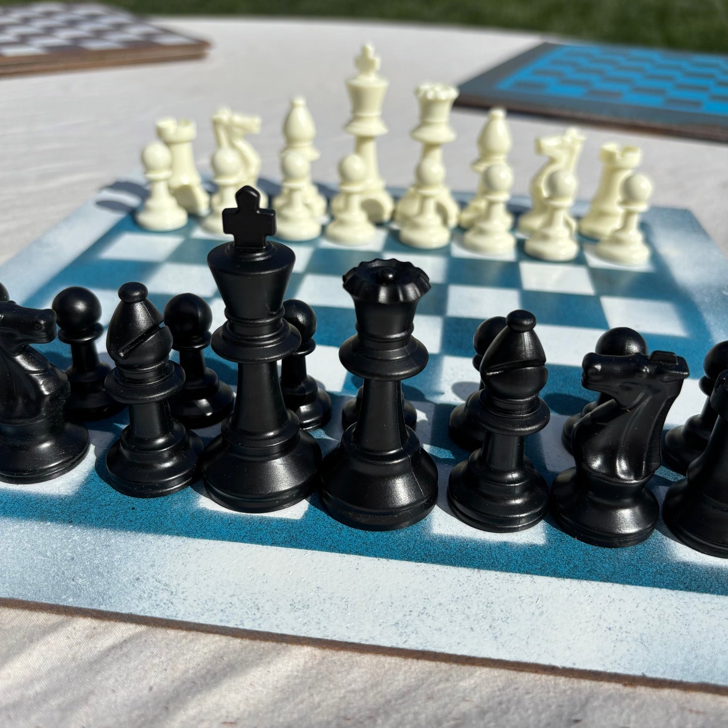 Ice Blue - Painted Chess Set