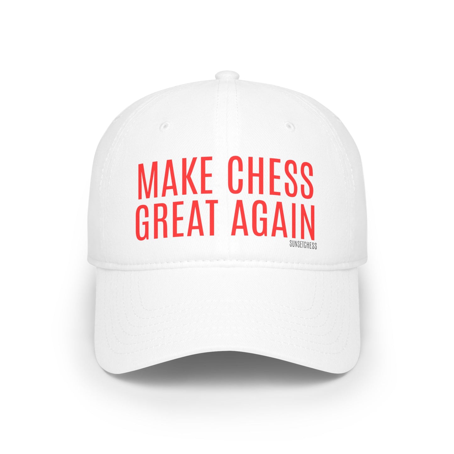 Make Chess Great Again - Sunset Chess White Baseball Cap