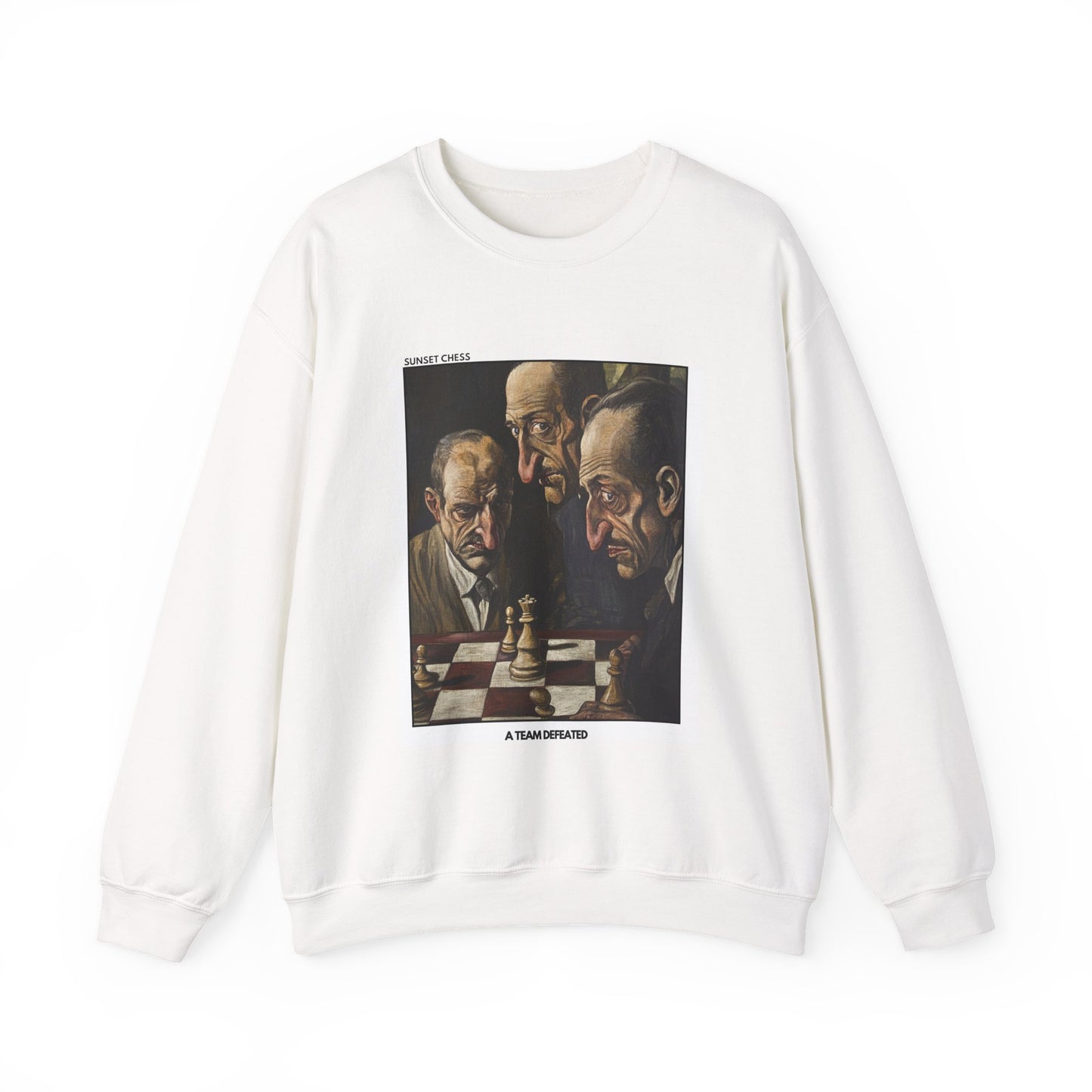 A Team Defeated - White Chess Crewneck Sweater