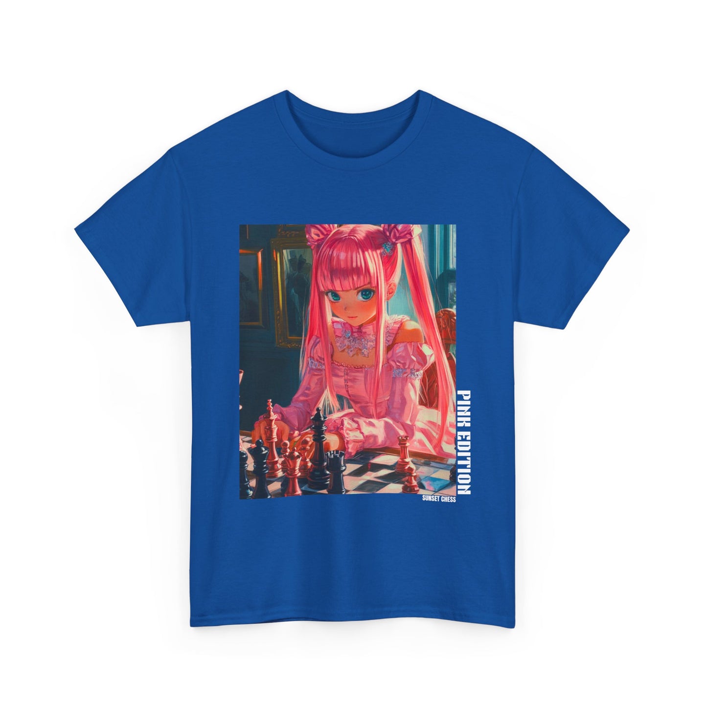 Pink Anime Royalty - Blue T Shirt