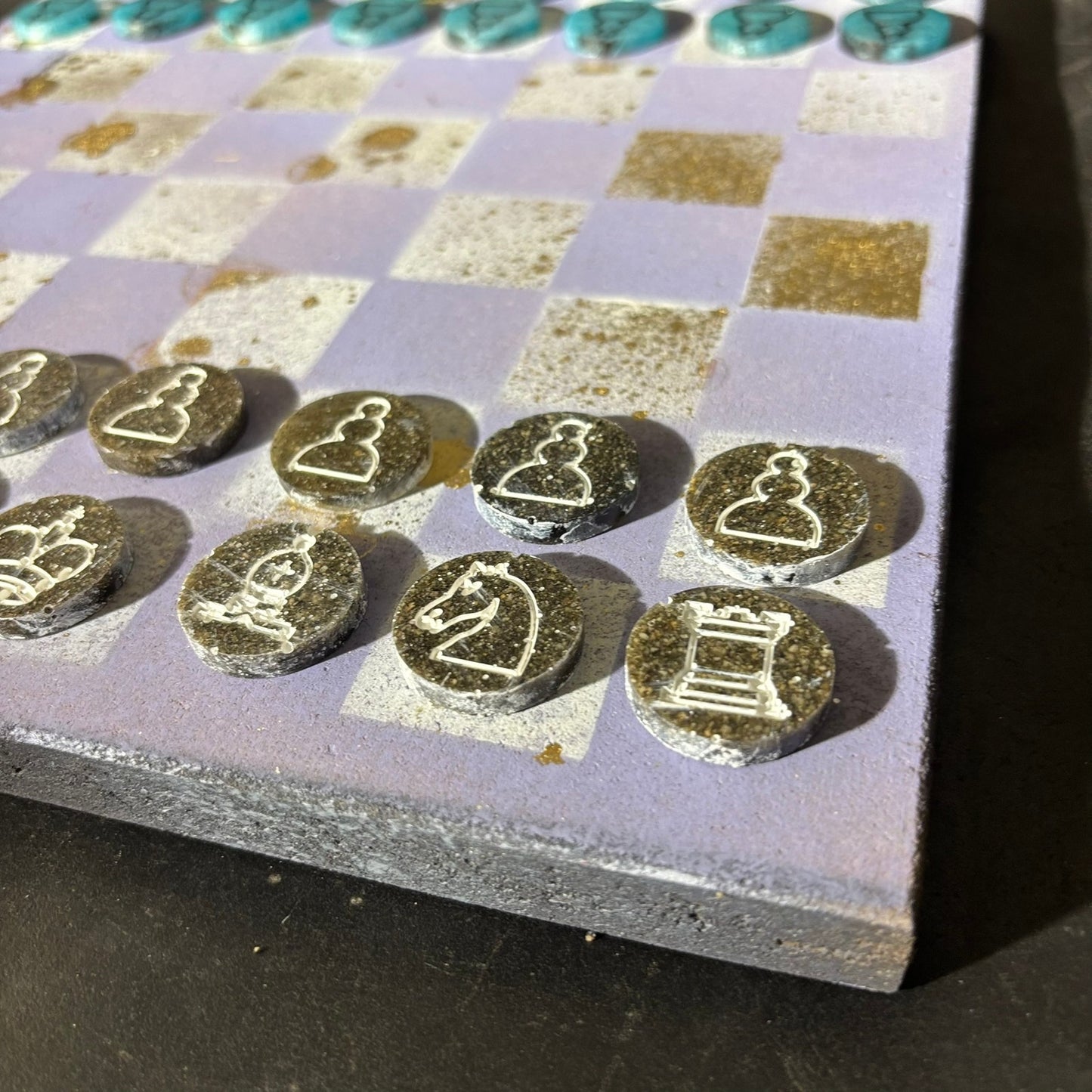 Simple Purple - Painted Chess Set