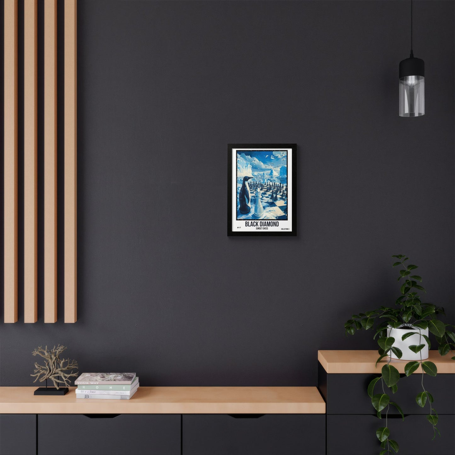 Black Diamond - Collection 3 Card #17 - Sunset Card Poster Framed 12"x16"