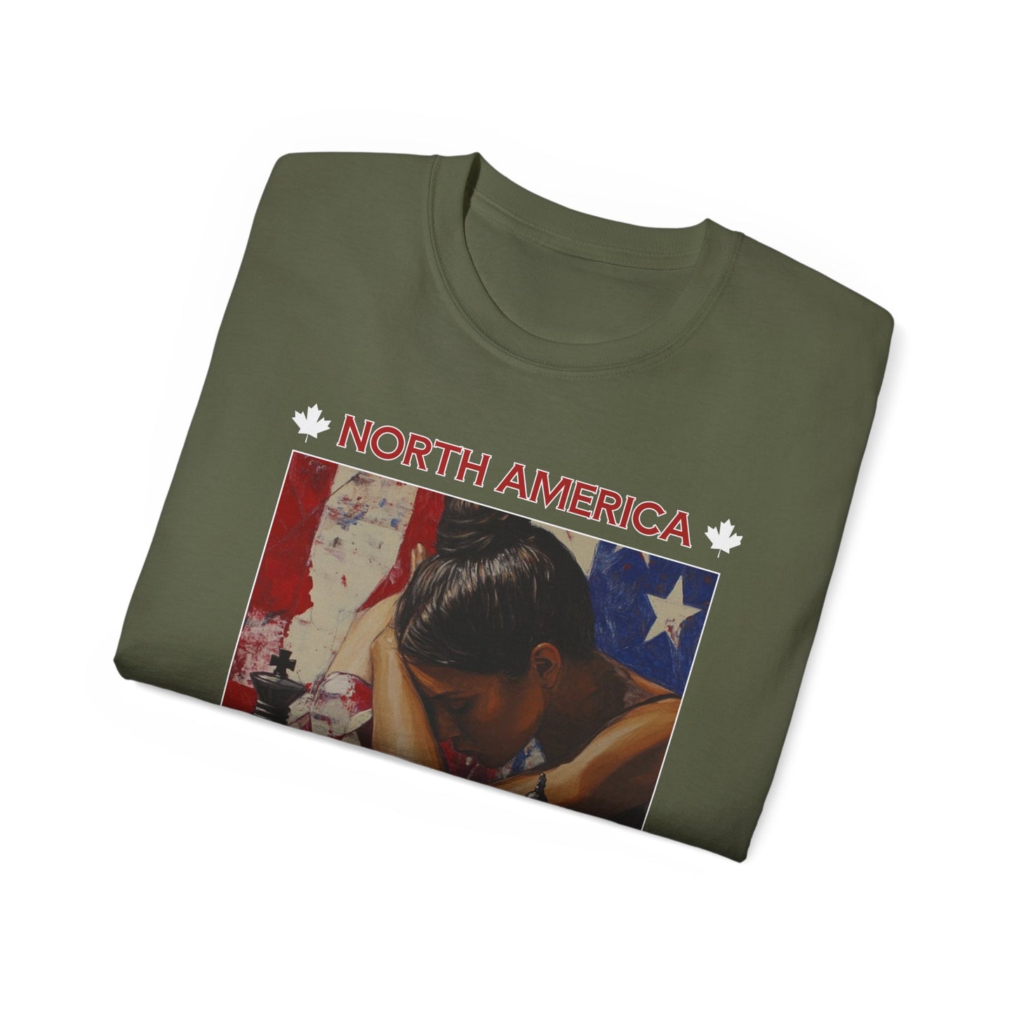 American Woman - Army green Chess T Shirt