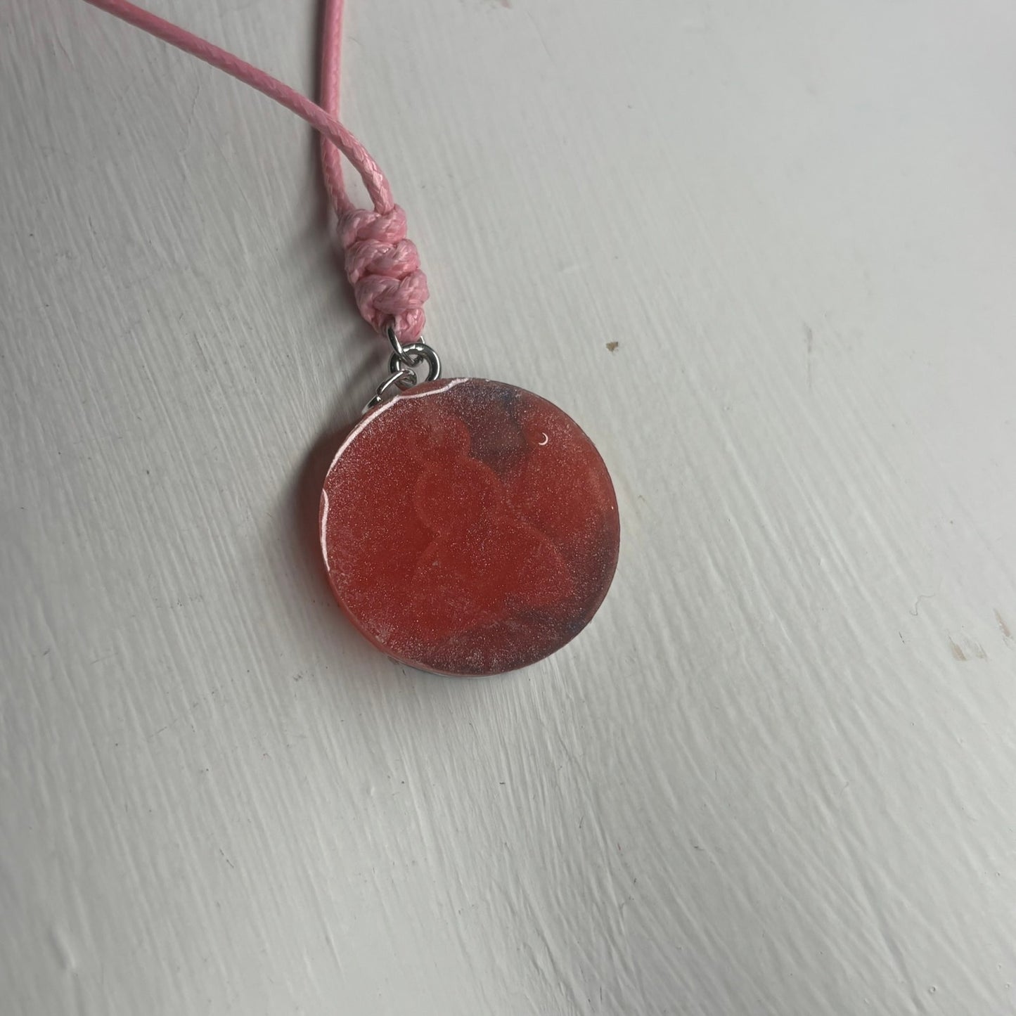 Pink & Blue Pawn - Handmade Resin Chess Necklace