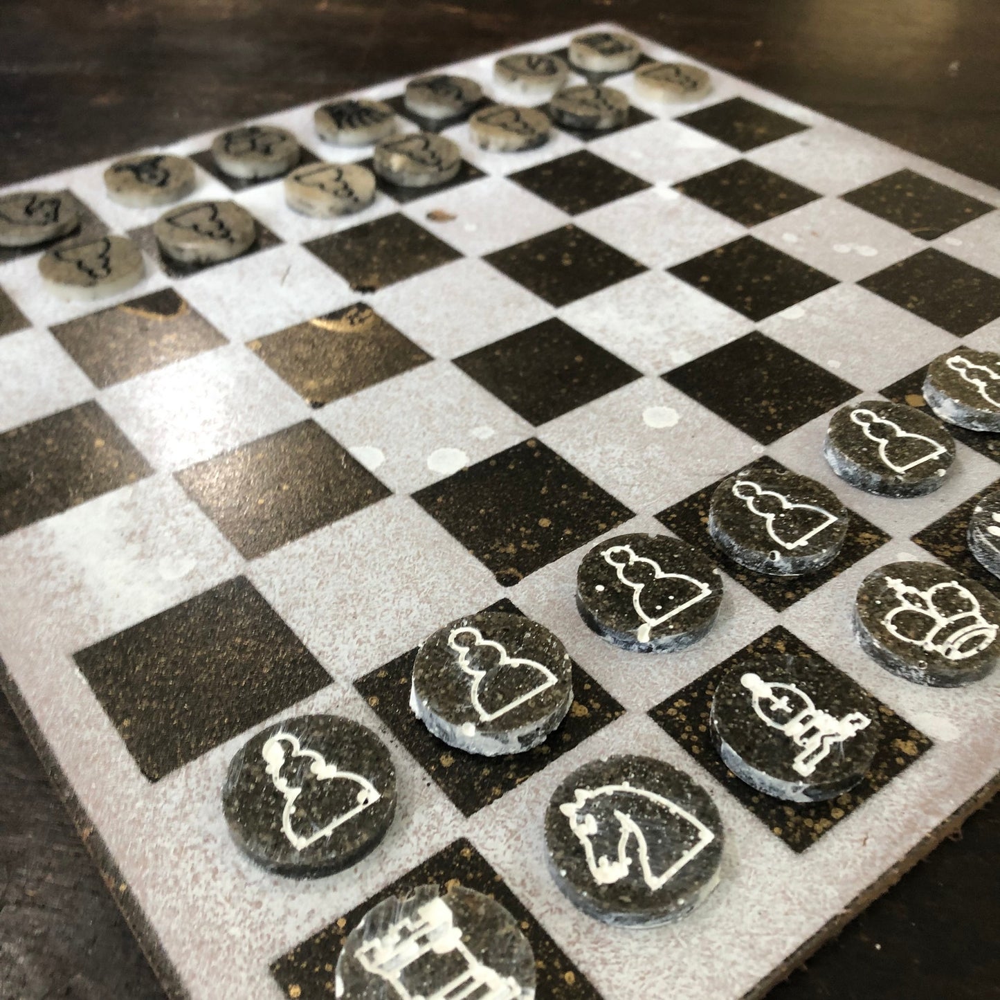 Rock Gray - Painted Chess Set