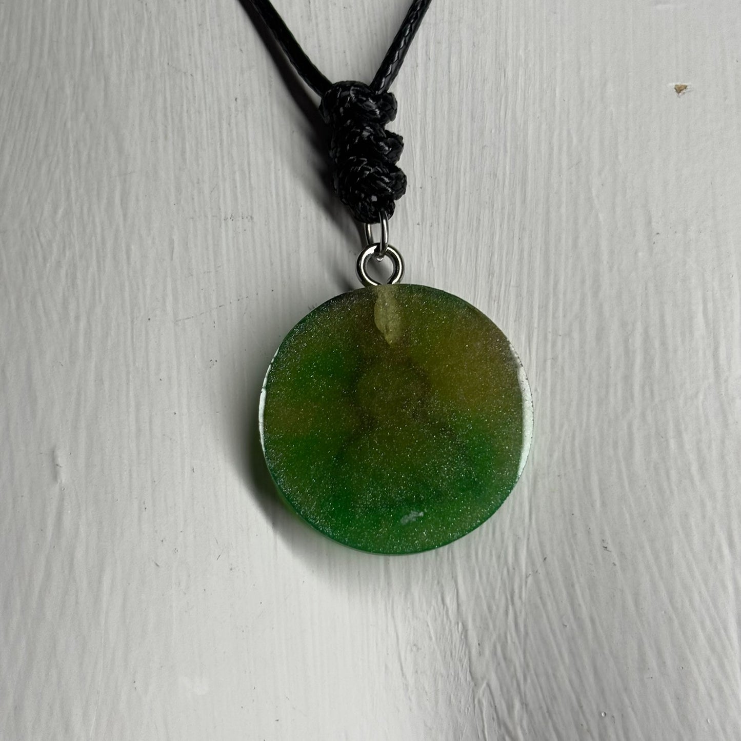 Green Pawn - Handmade Resin Chess Necklace - Flat Edition