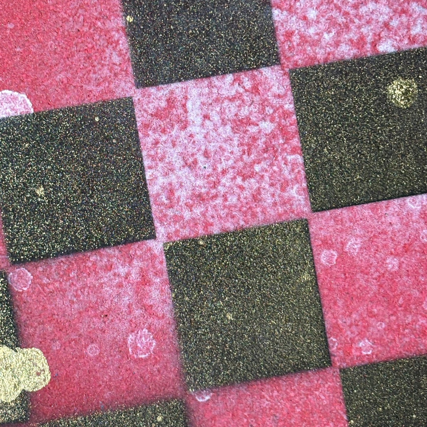 Goldish Red Fever - Painted Chess Board