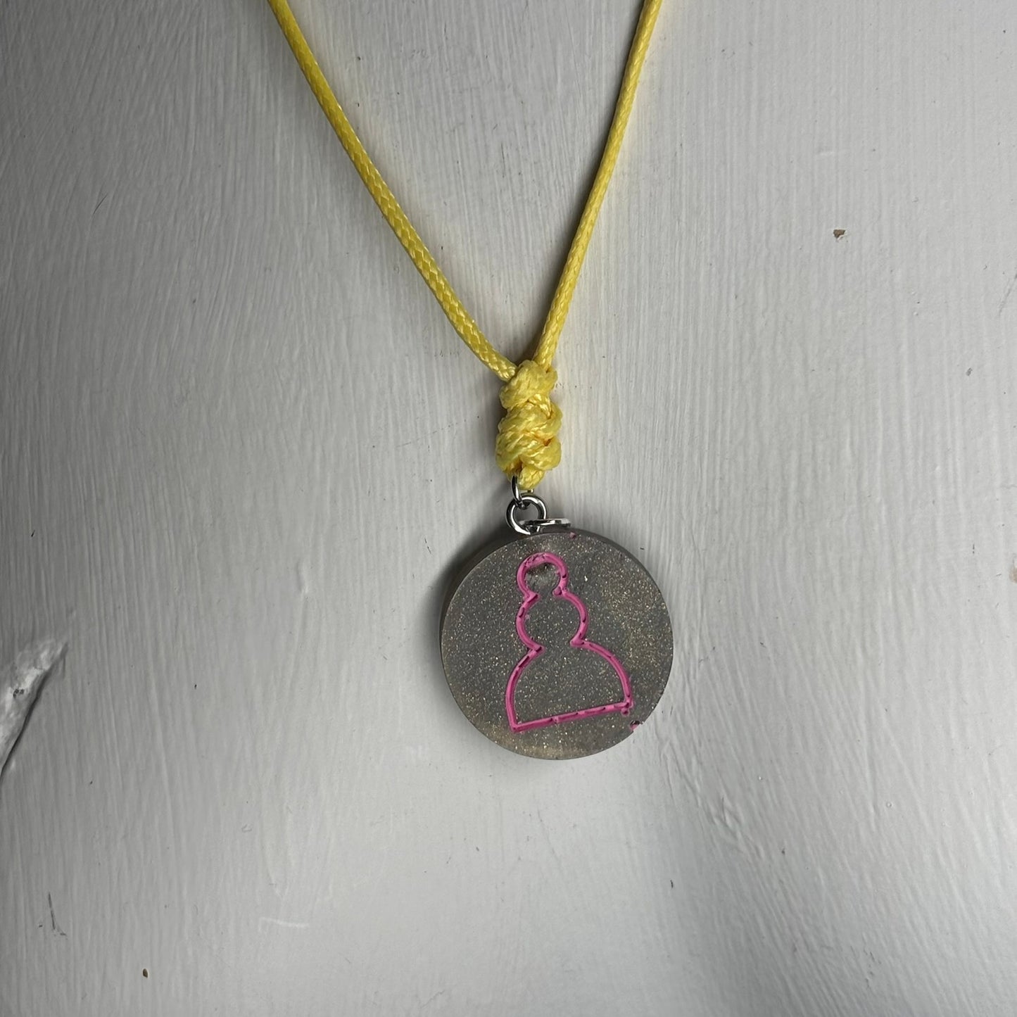 Mystic Green Pawn - Handmade Resin Chess Necklace