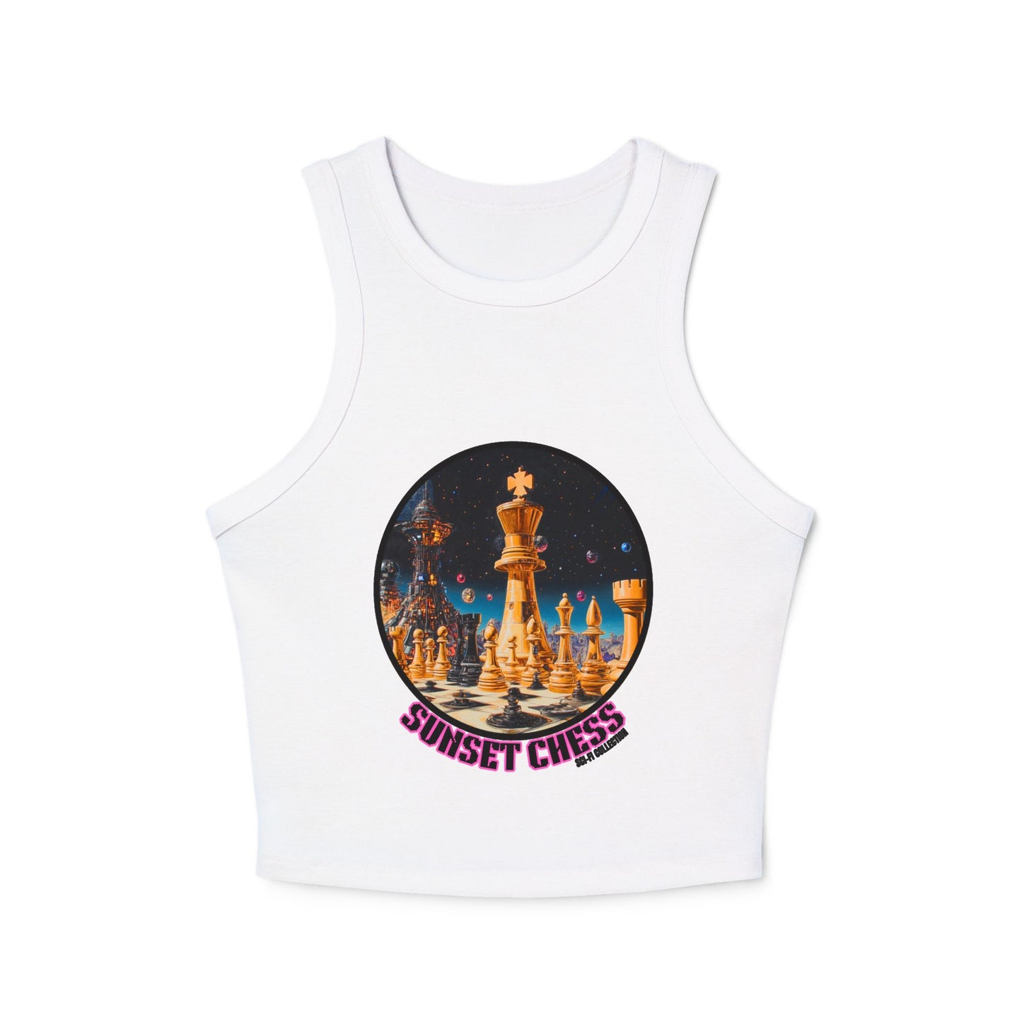 Cyborg City - Women's White Chess Tank Top