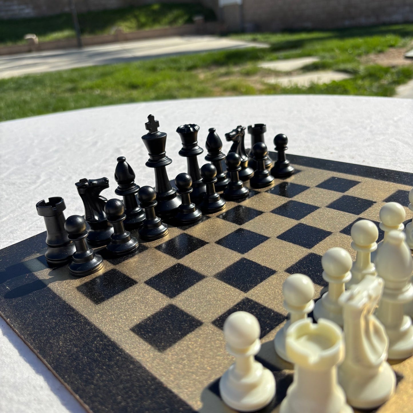 Gold & Black - Painted Chess Set