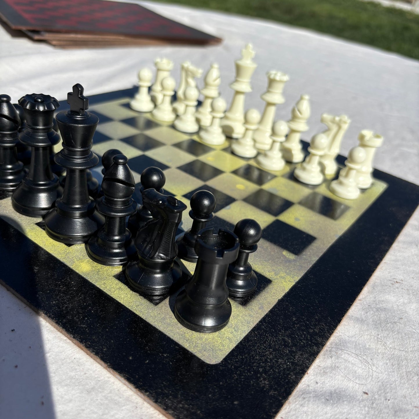Toxic Green - Painted Chess Set
