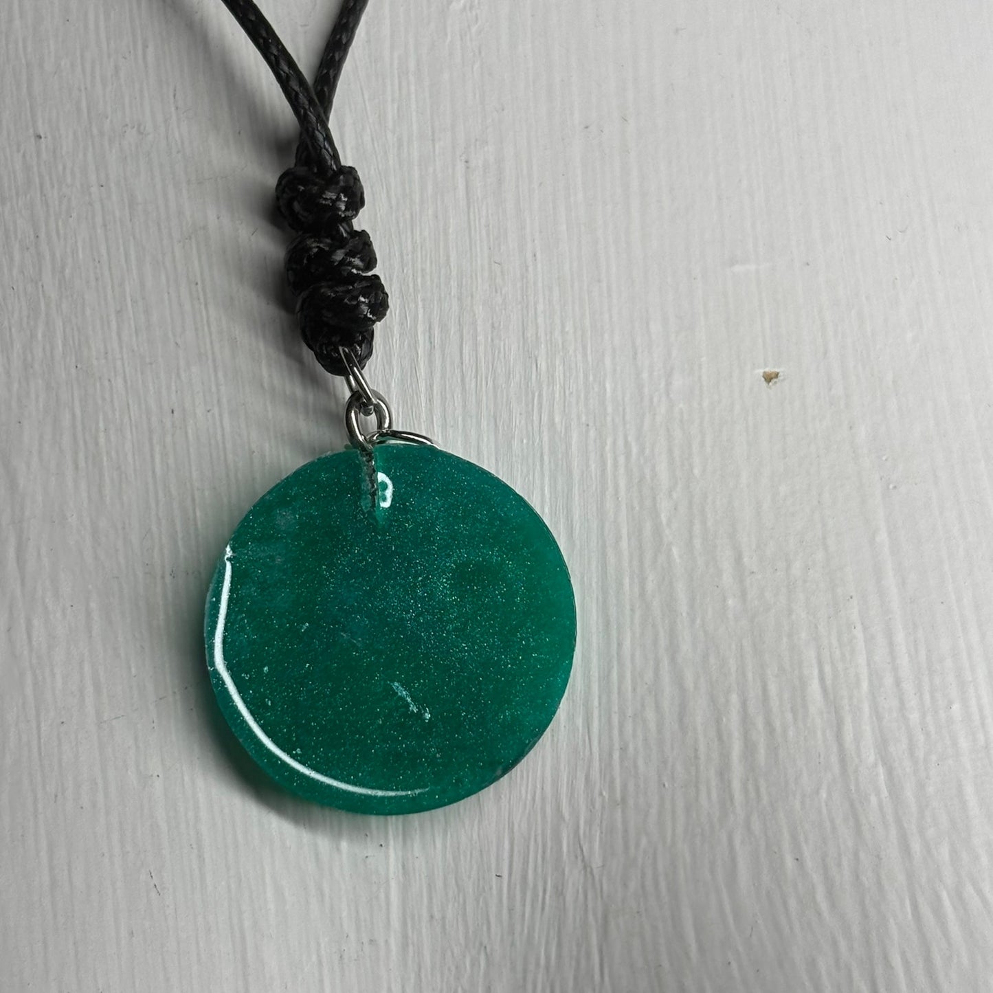 Pink & Green Pawn - Handmade Resin Chess Necklace