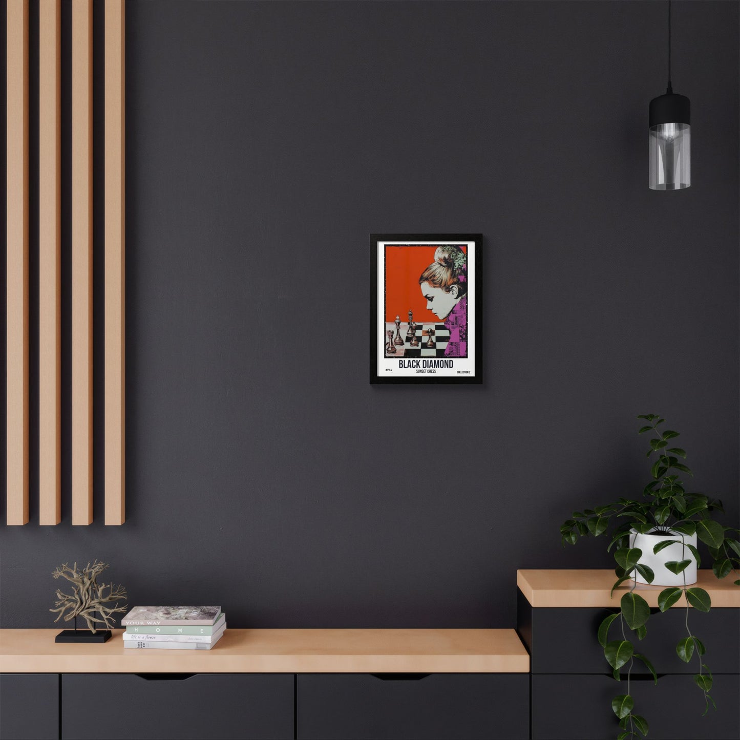 Black Diamond - Collection 2 Card #94 - Sunset Card Poster Framed 12"x16"