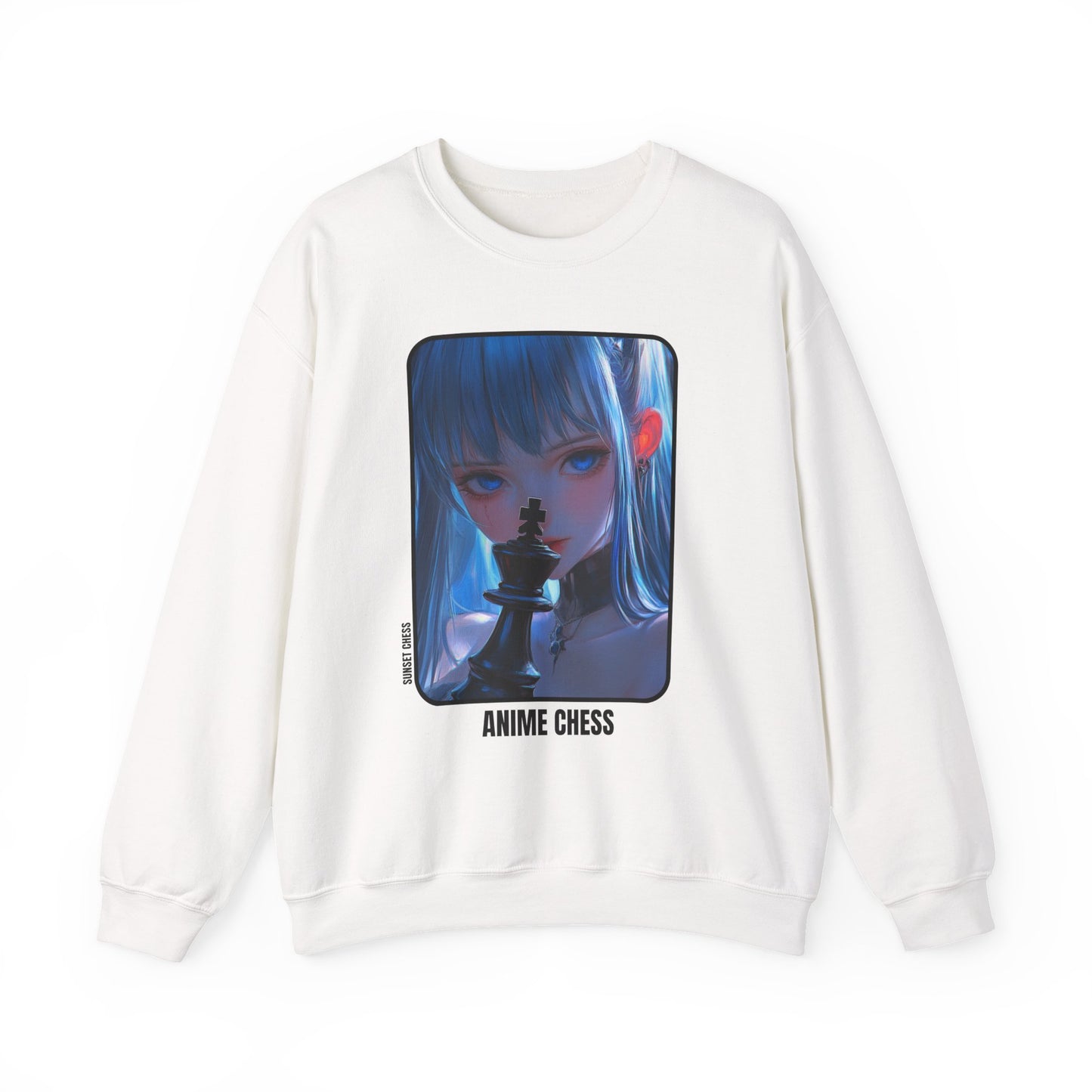 The King's Handler - White Chess Crewneck Sweater