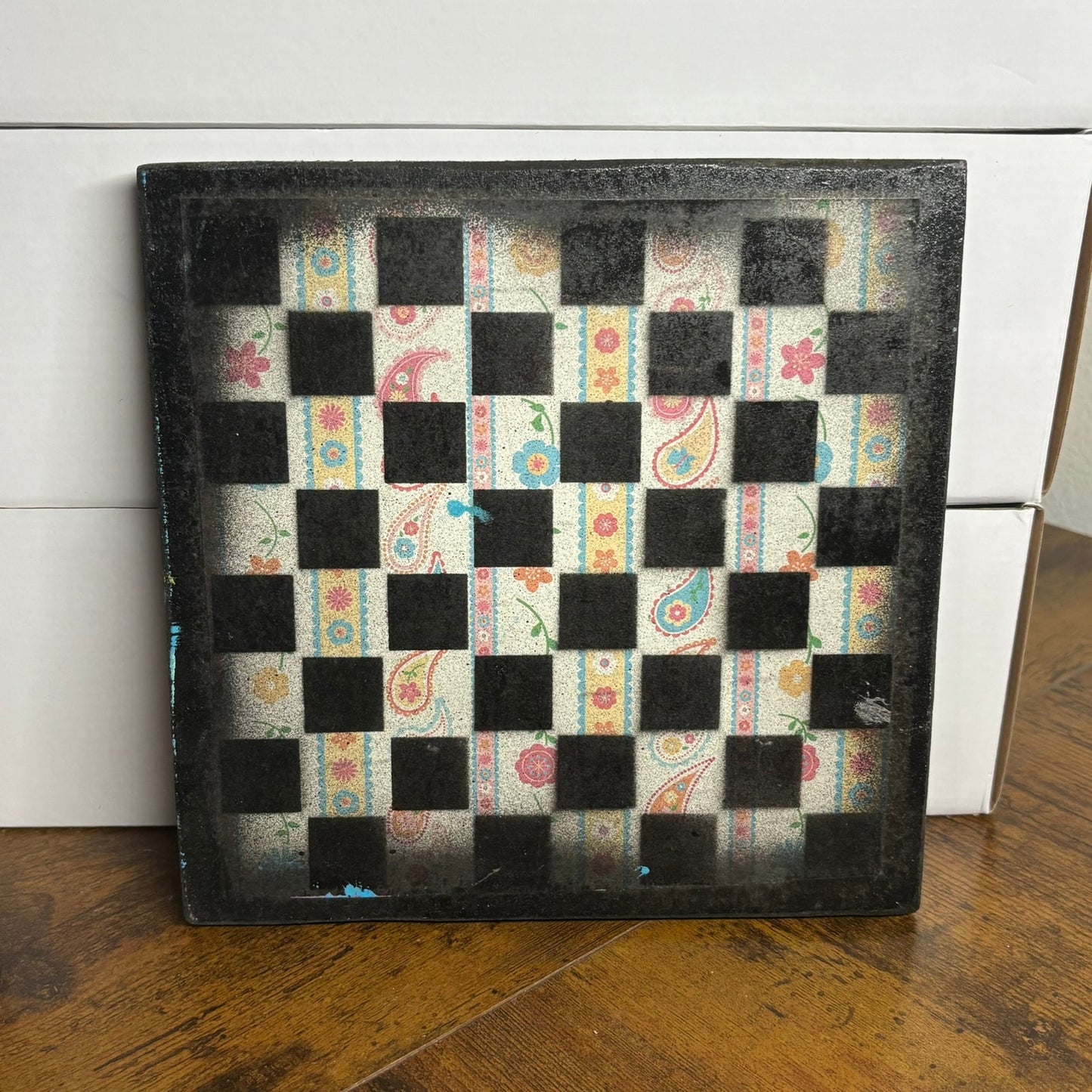 Miami Chrome - Painted Double Sided Chess Board