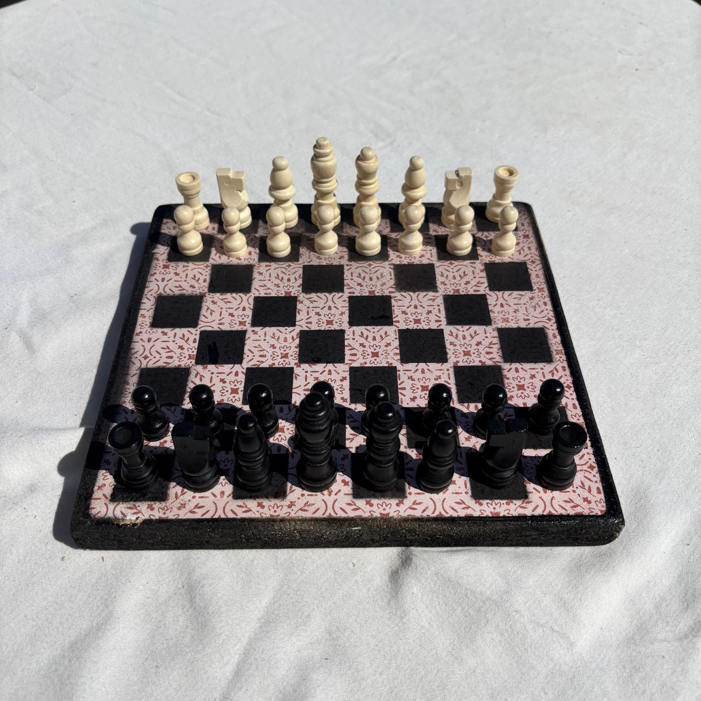 Vintage Cream - Scrapbook Chess Set
